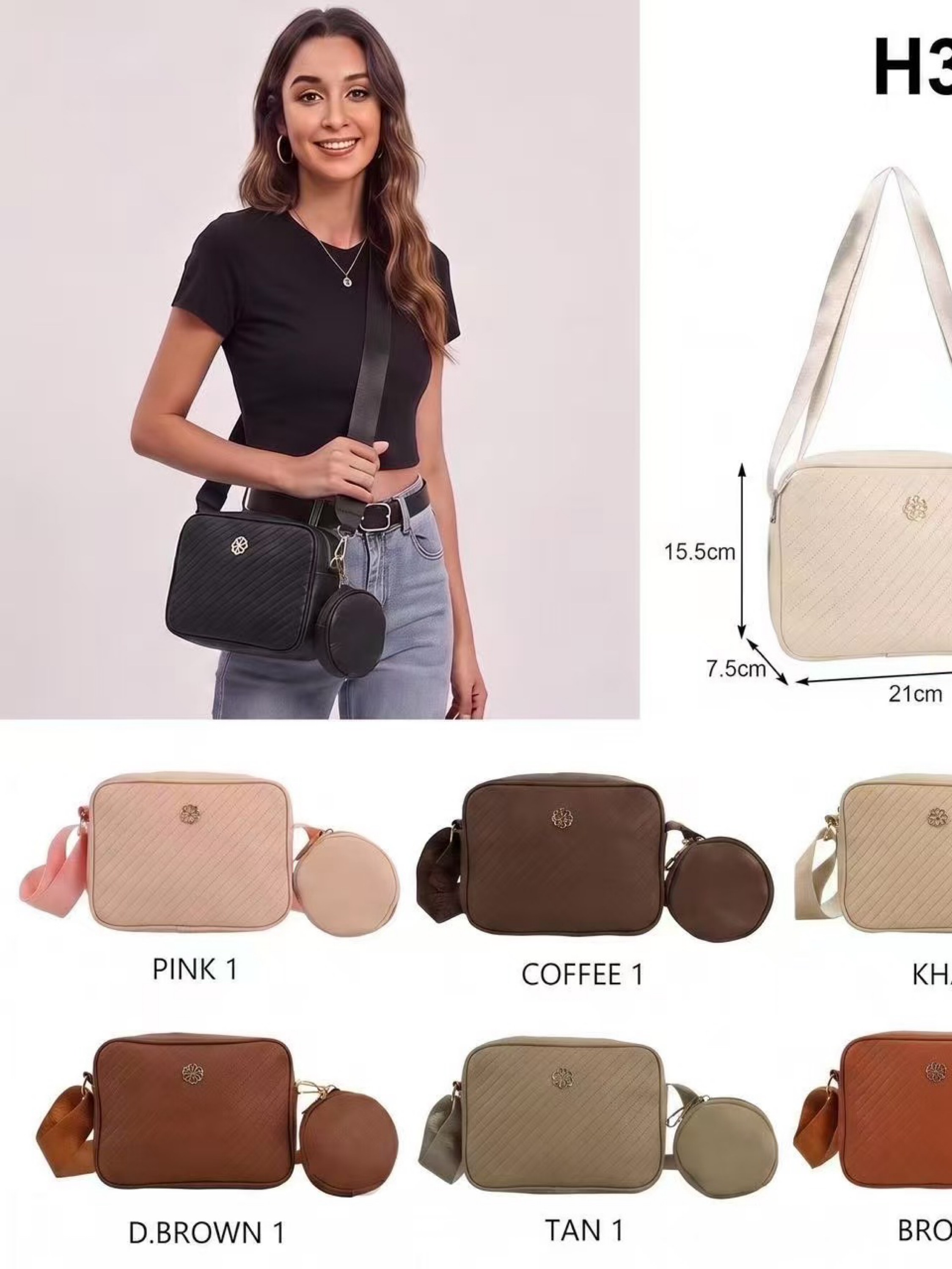 Bolsa feminina kit com 15 pc 3047