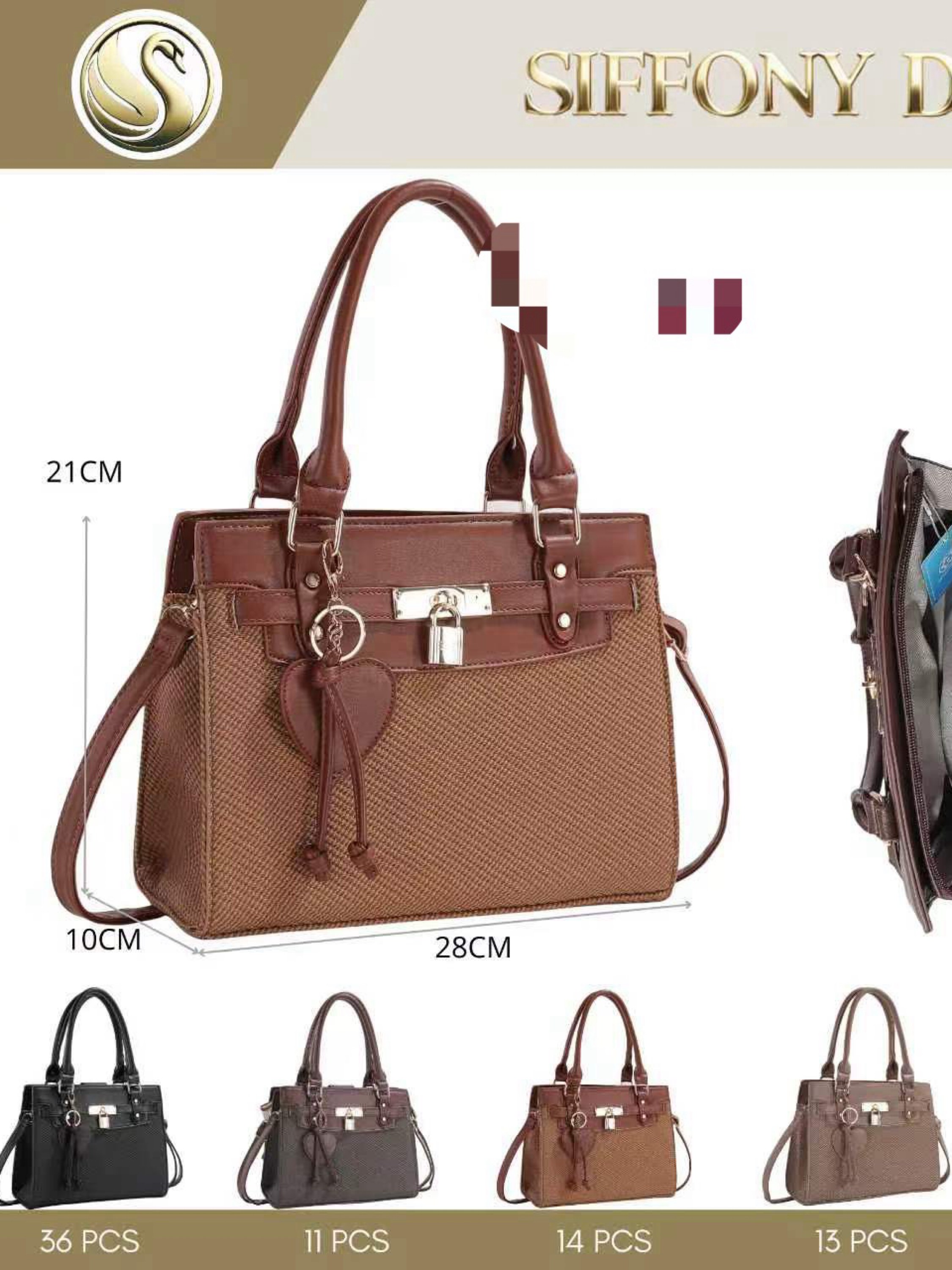 Bolsa feminina com chaveiro 136