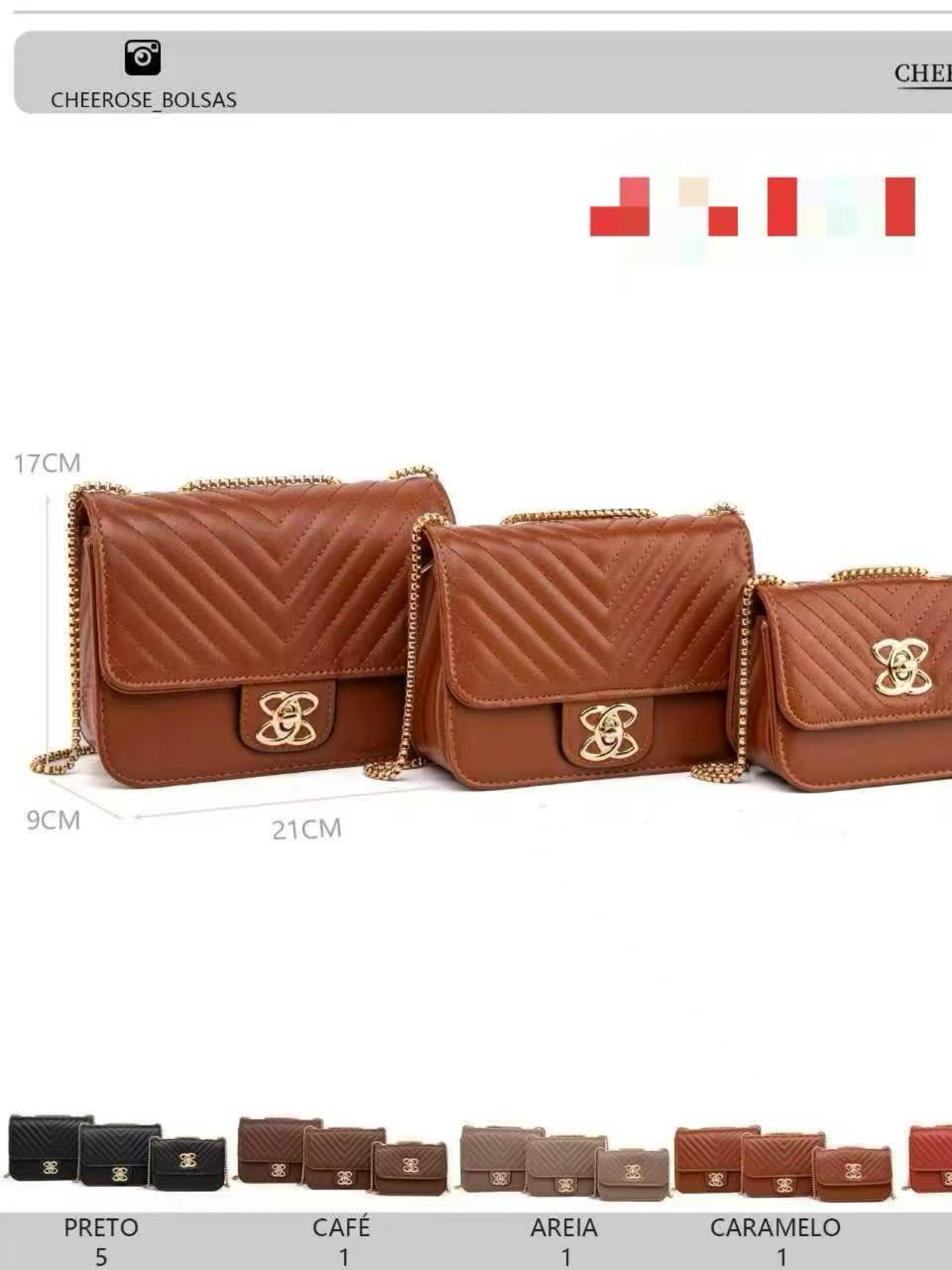 Bolsa feminina com kit3 6731