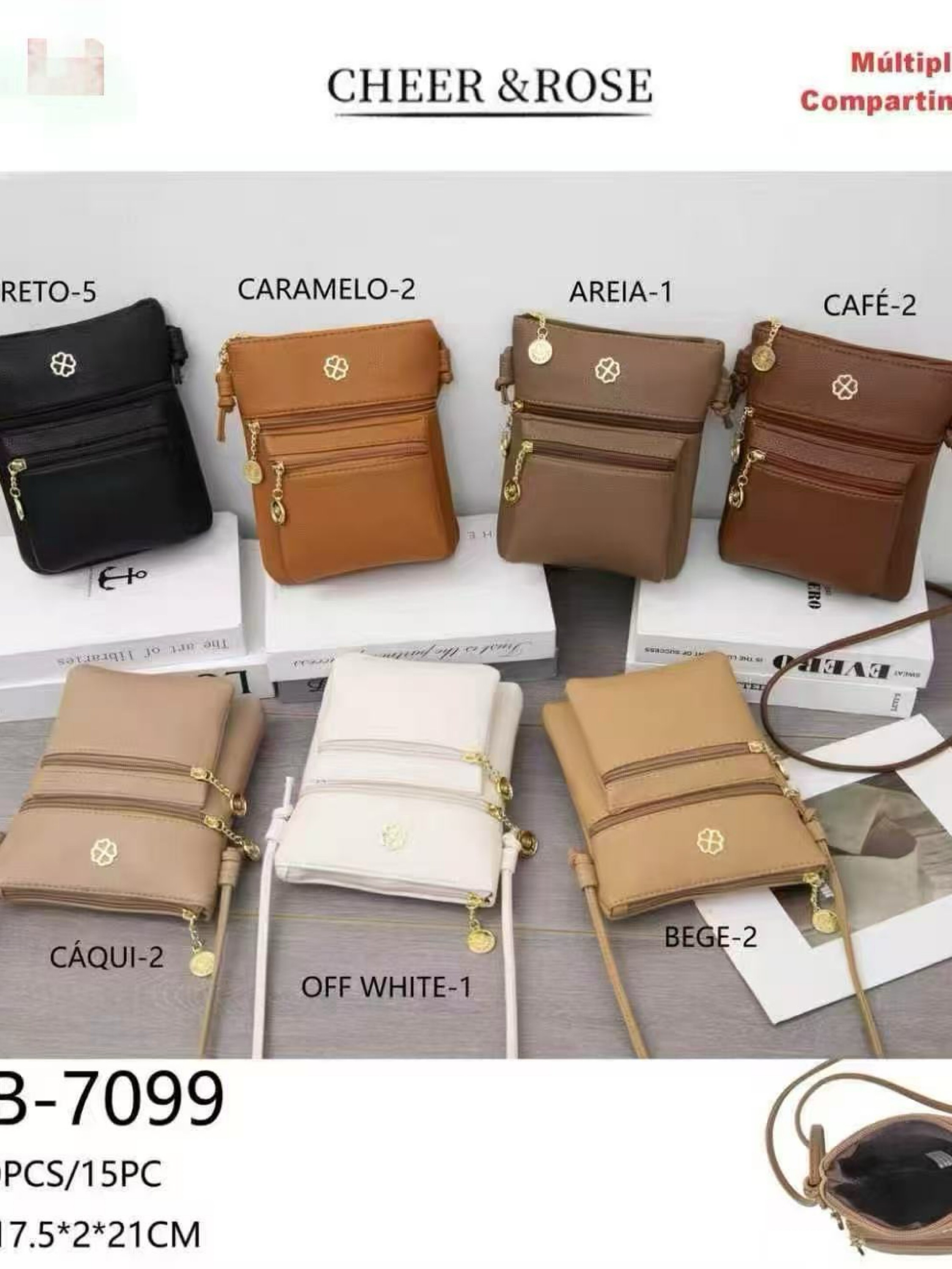 Bolsa feminina com kit7 7099