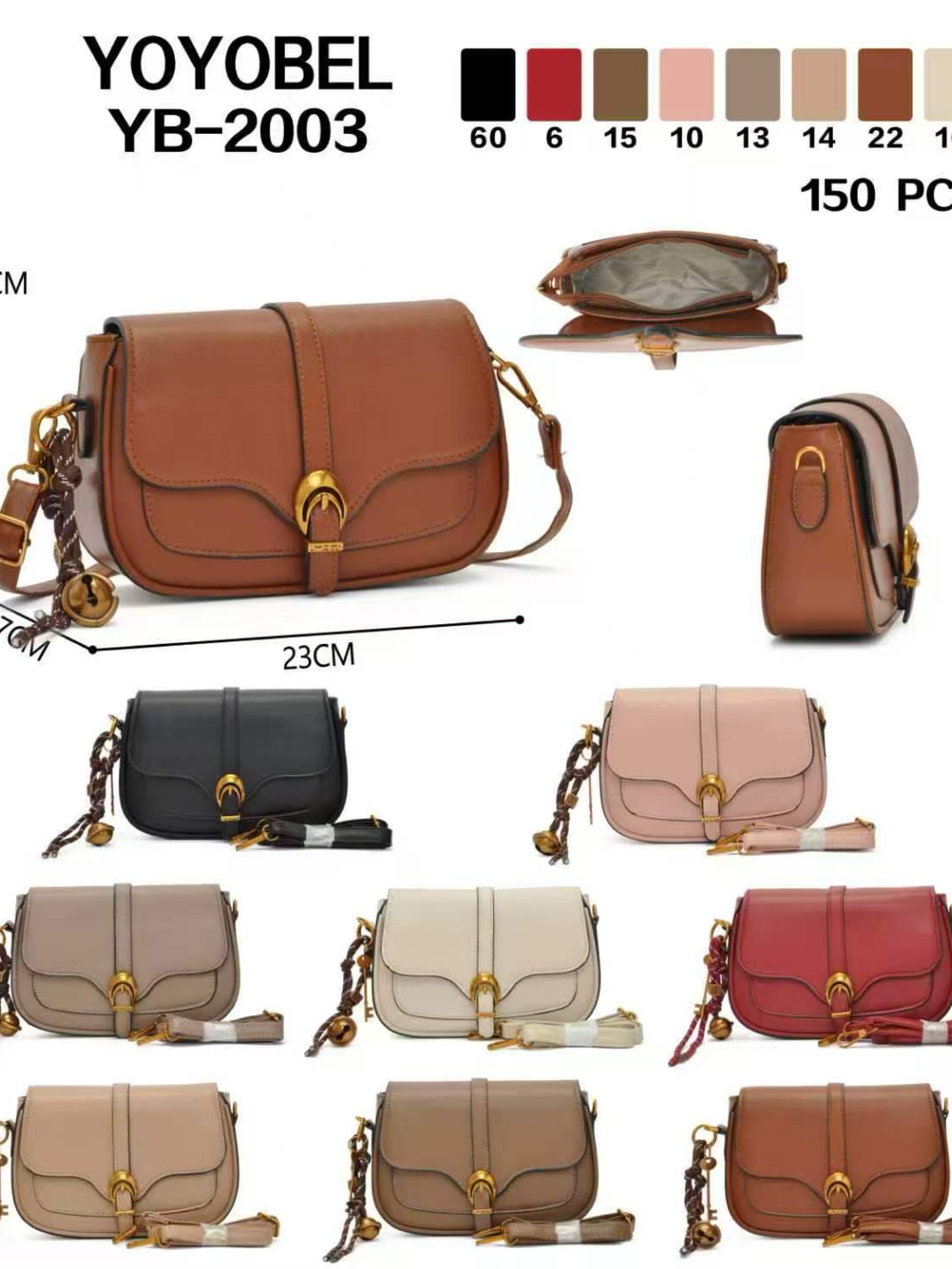 Bolsas feminina com chaveiro 2003