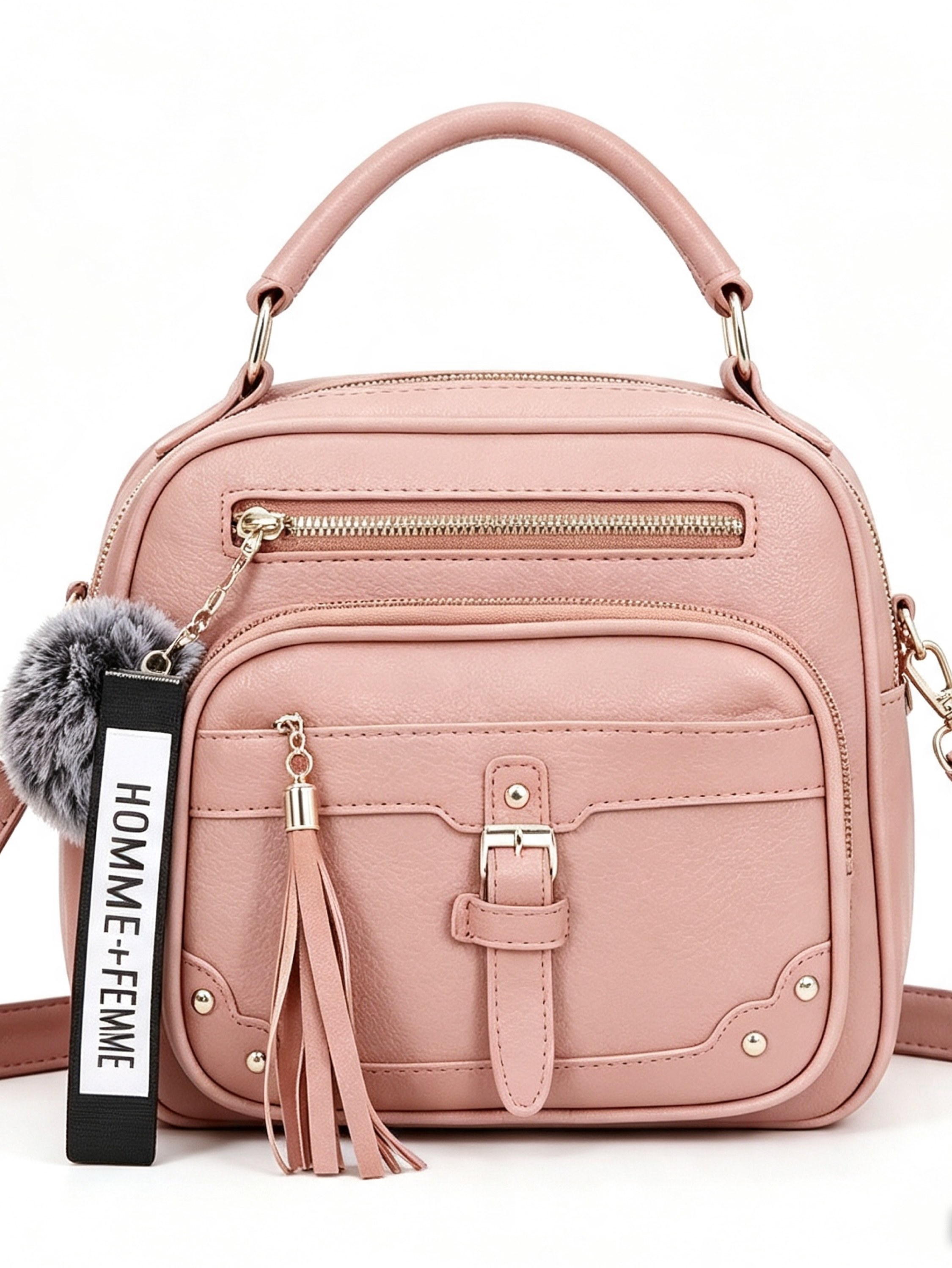 Bolsa feminina com chaveiro 2990