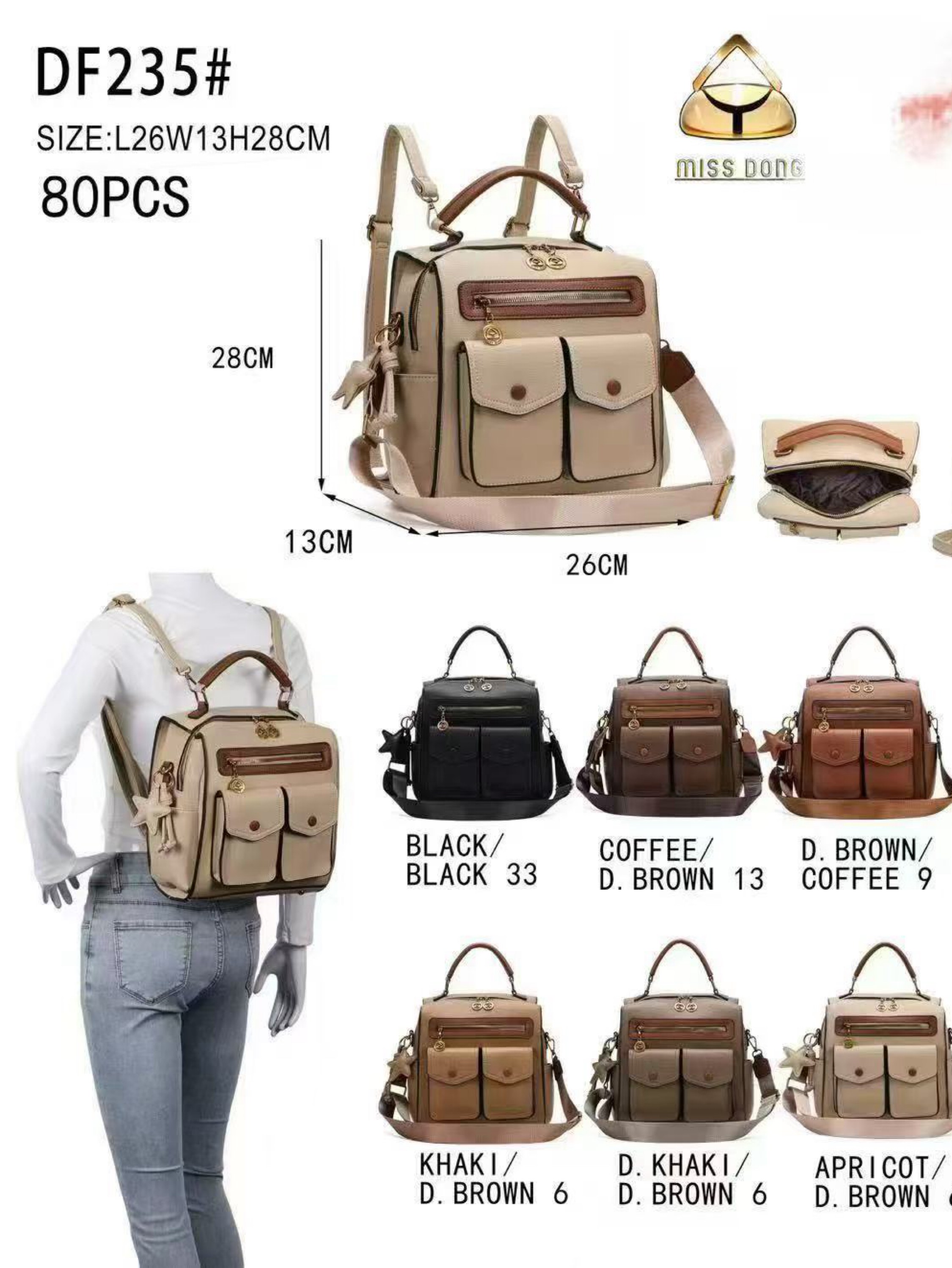 mochila feminina grande df235