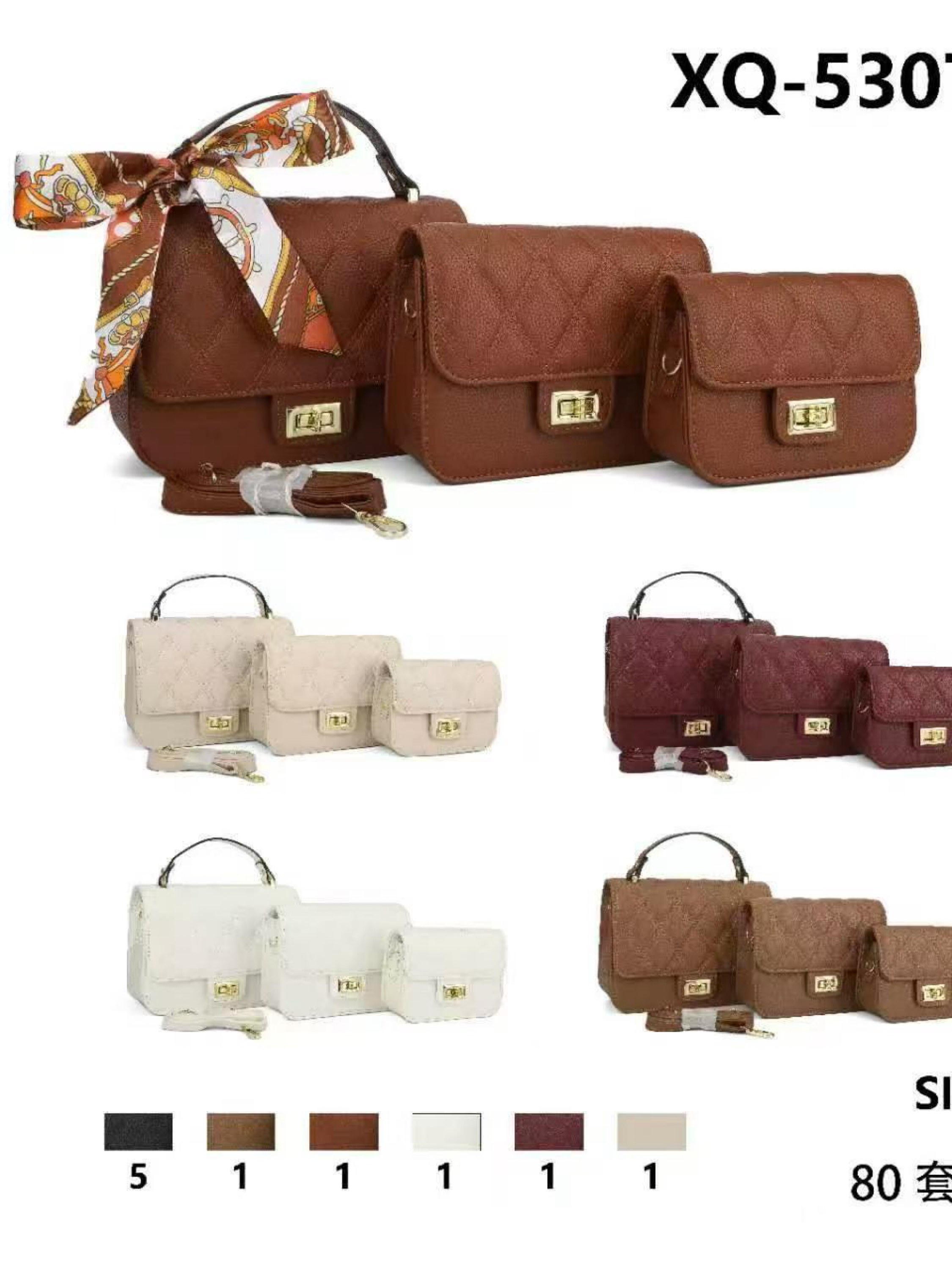 Bolsa feminina kit3 5307