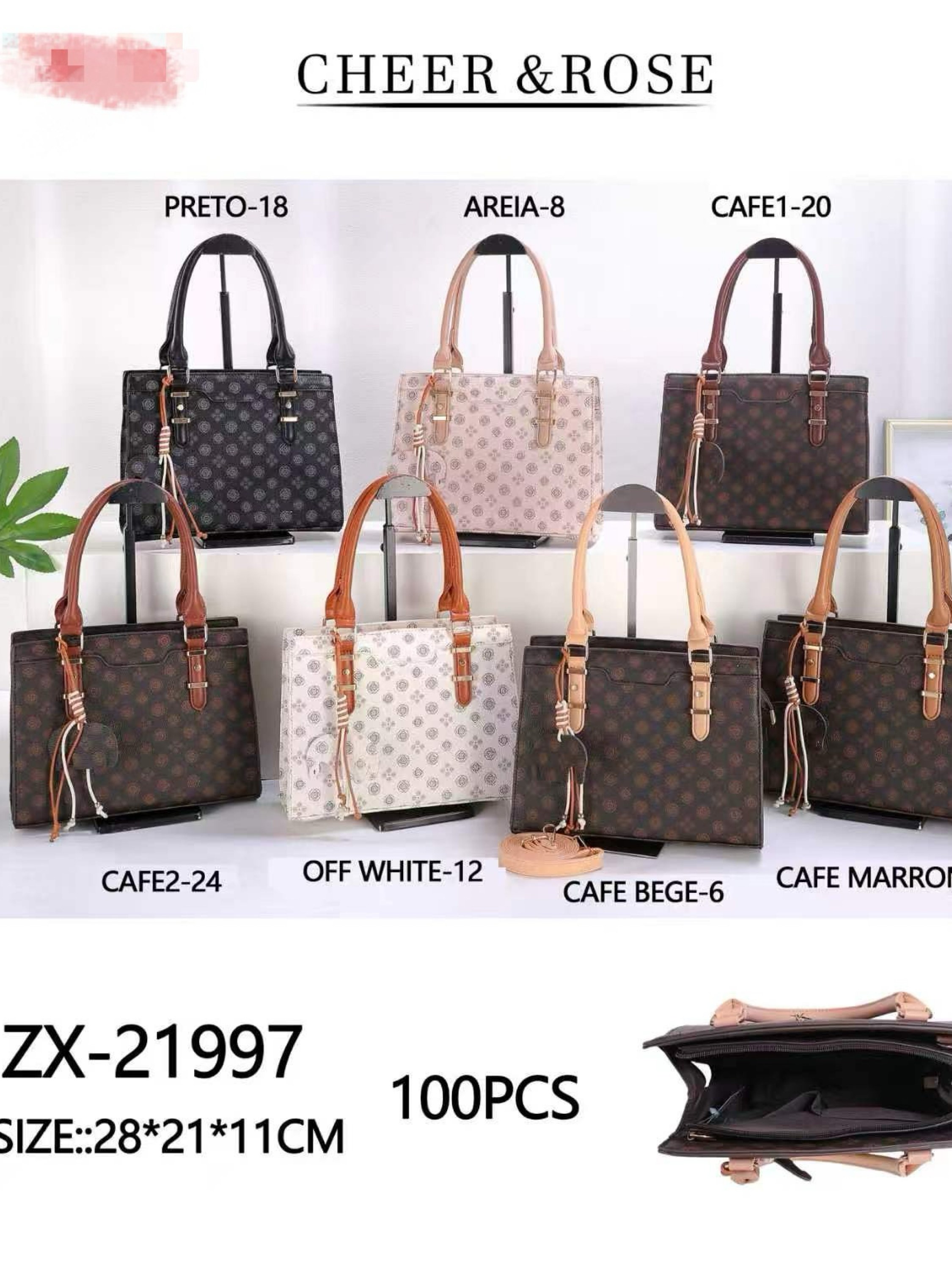 Bolsa feminina com chaveiro 21997