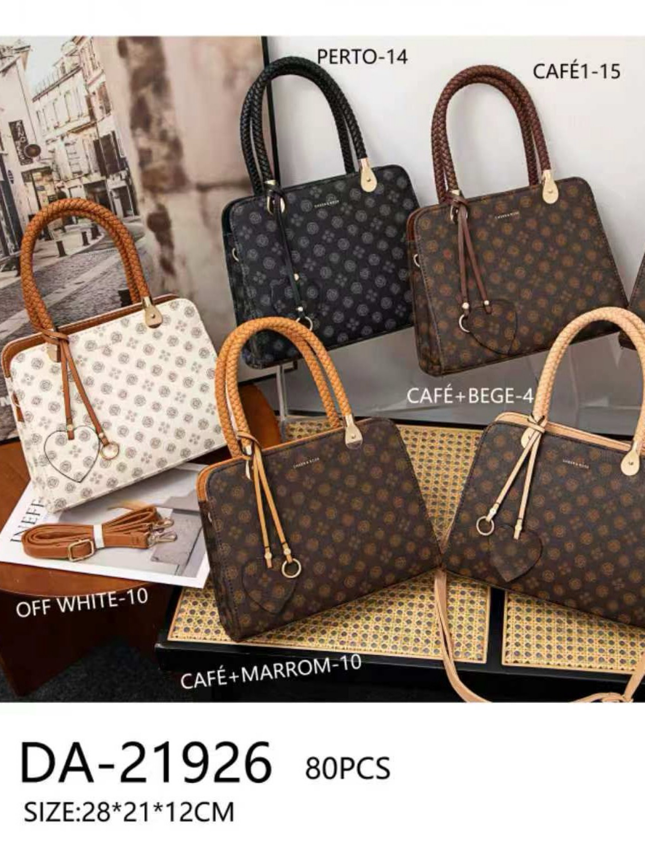 Bolsa feminina com chaveiro 21926