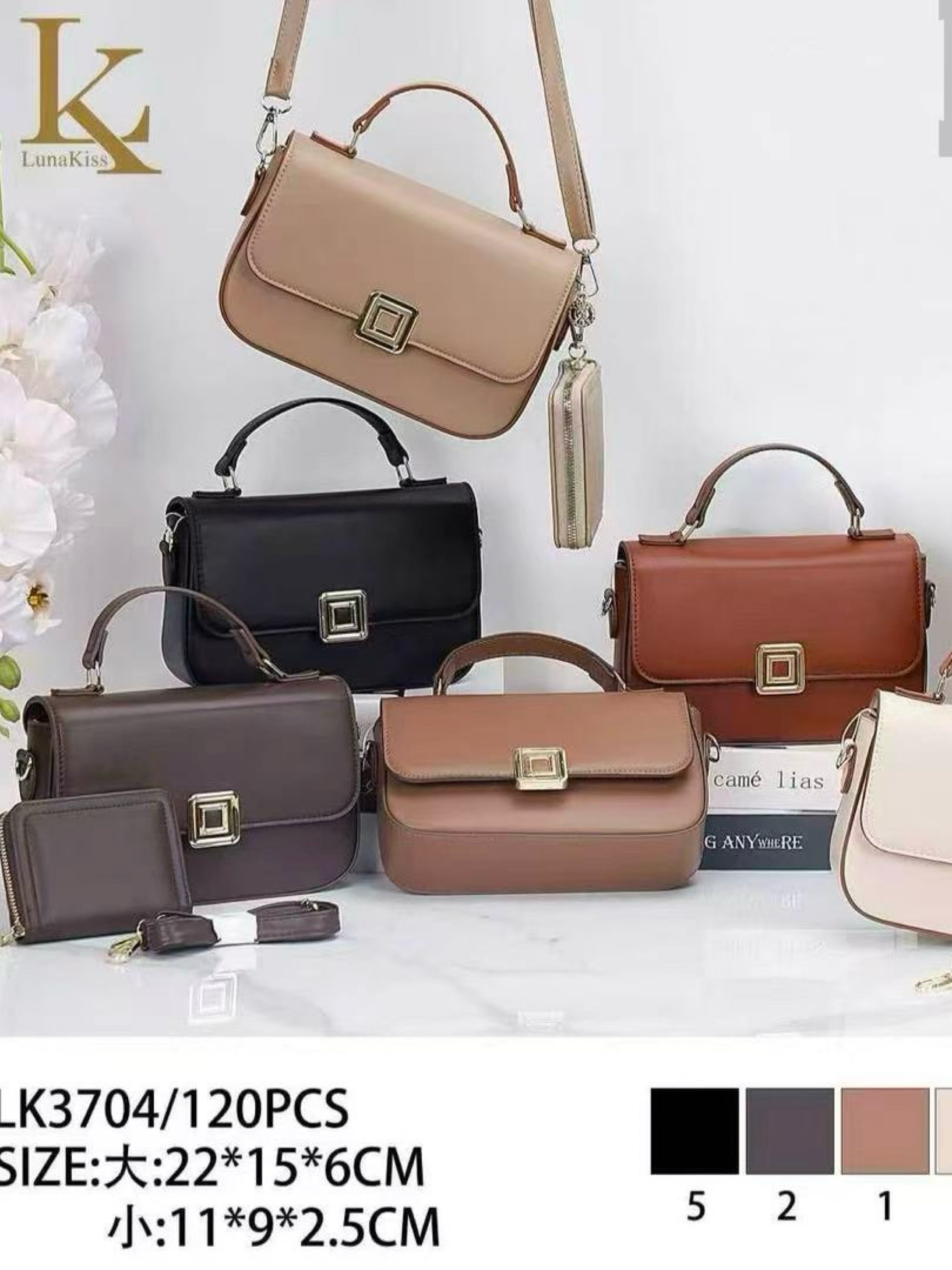 Bolsa feminina com carteira 3704