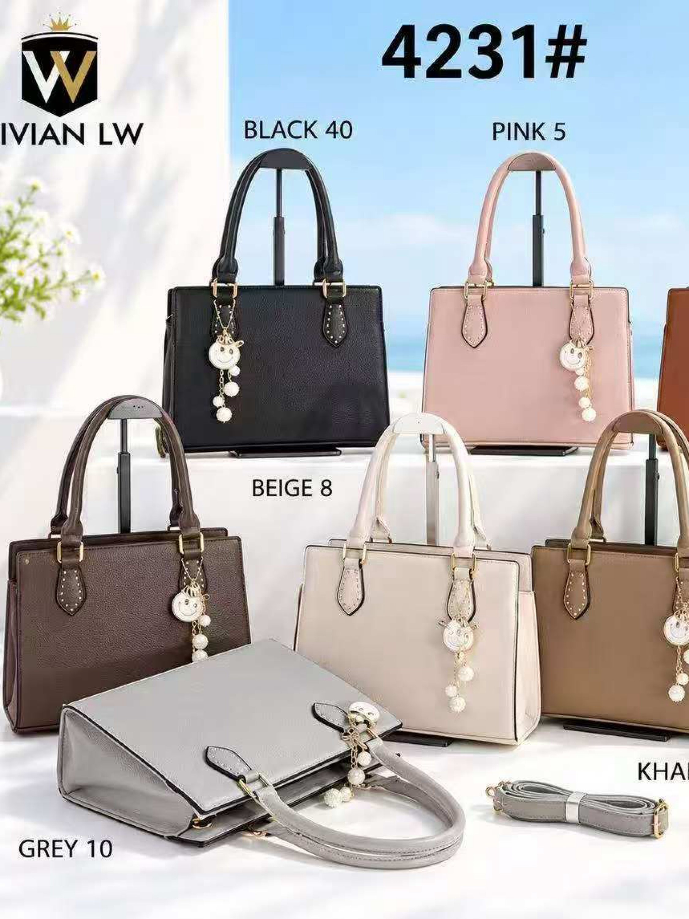 Bolsa feminina com chaveiro 4231