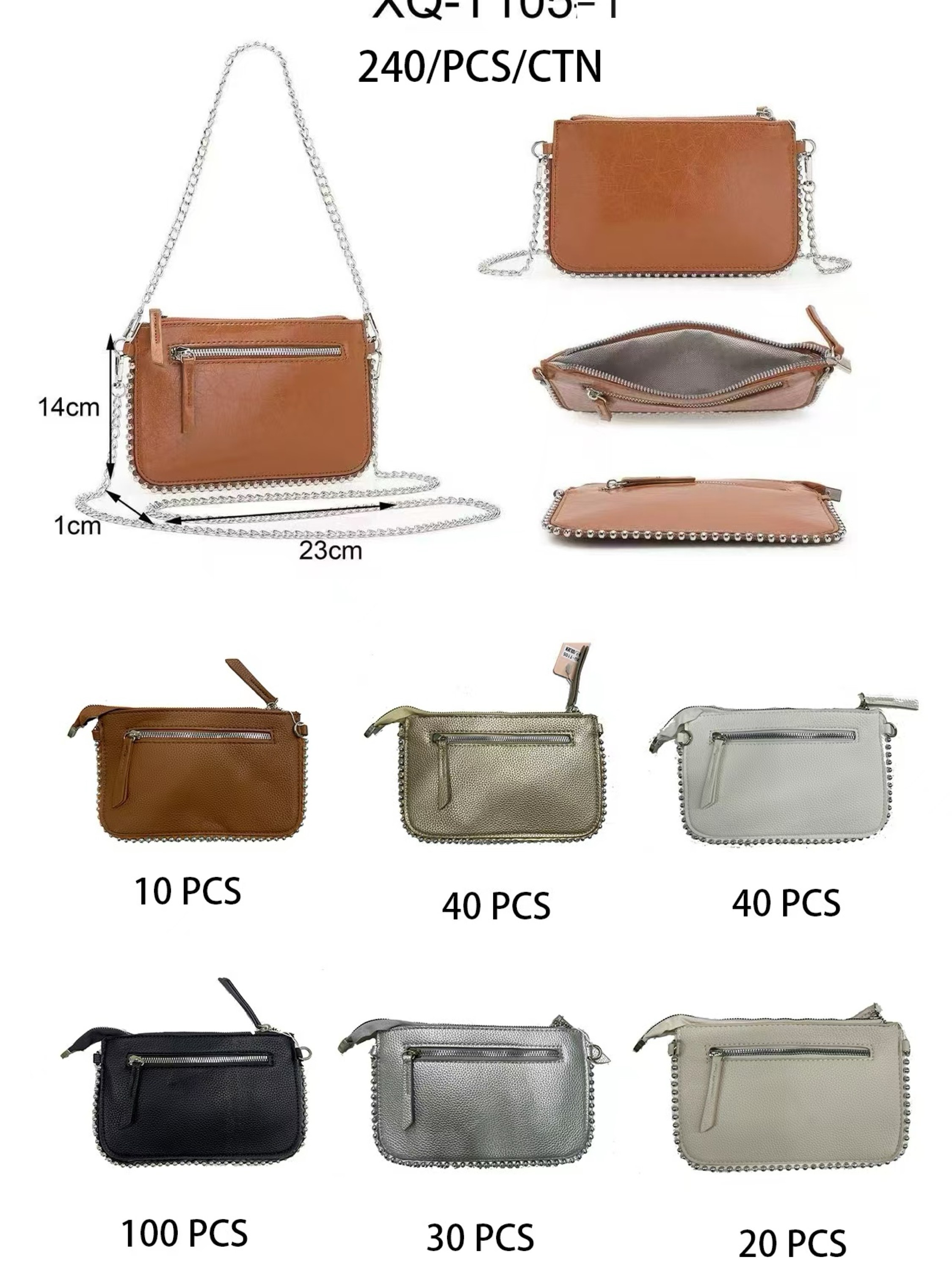 Bolsa feminina de corrente