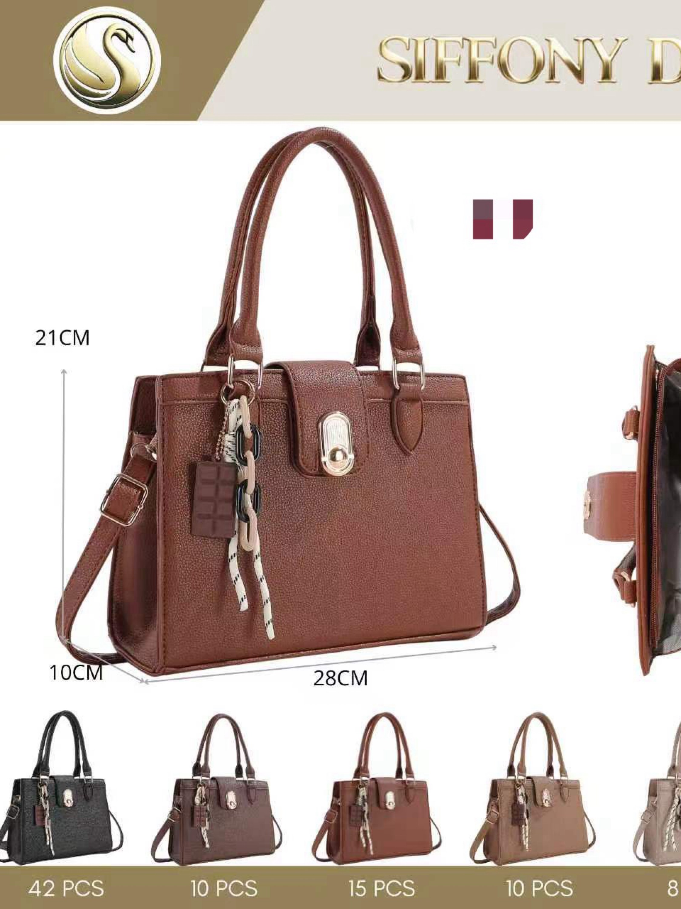 Bolsa feminina com chaveiro 145