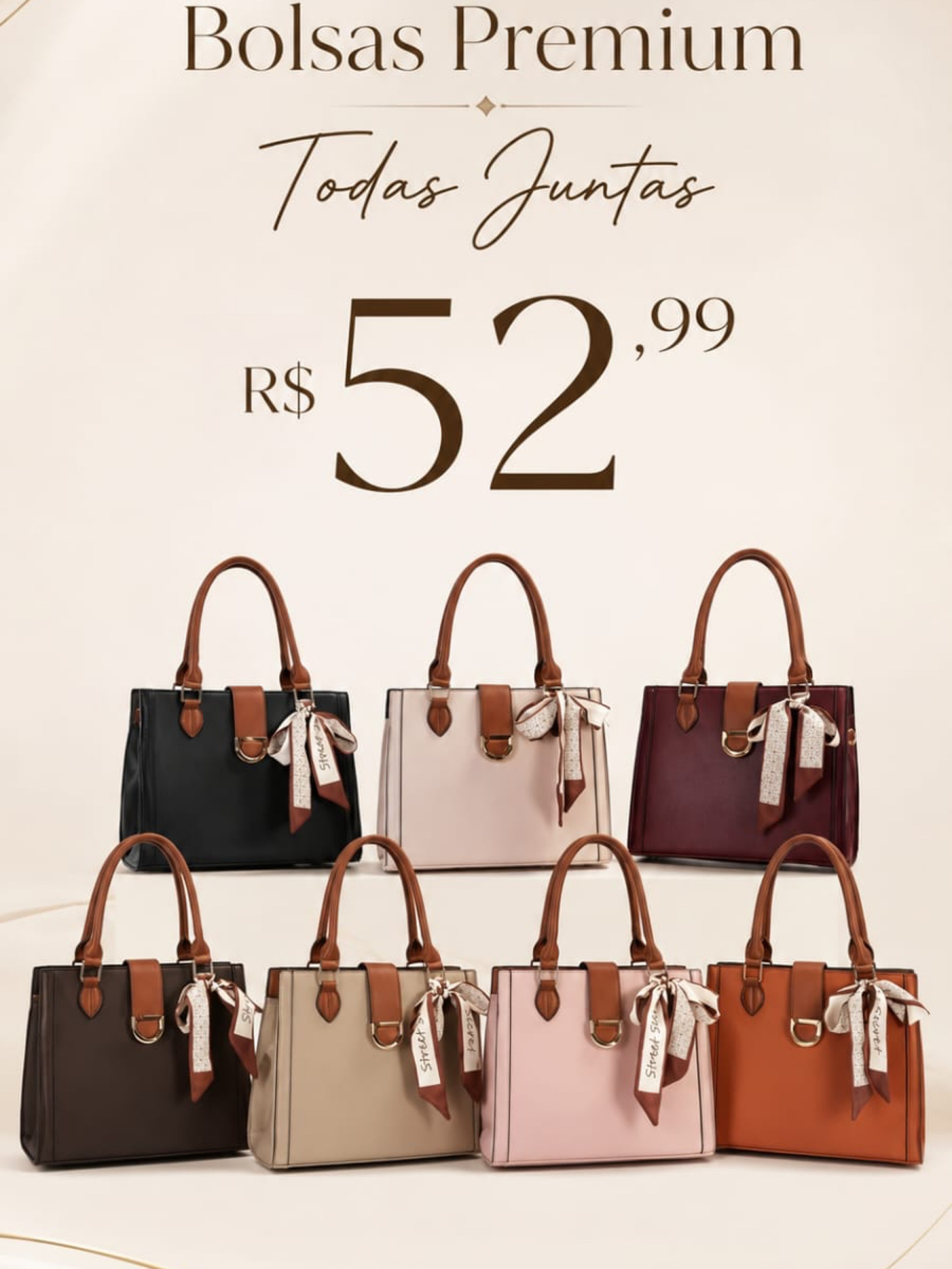 Bolsa feminina grande com chaveiro 3065