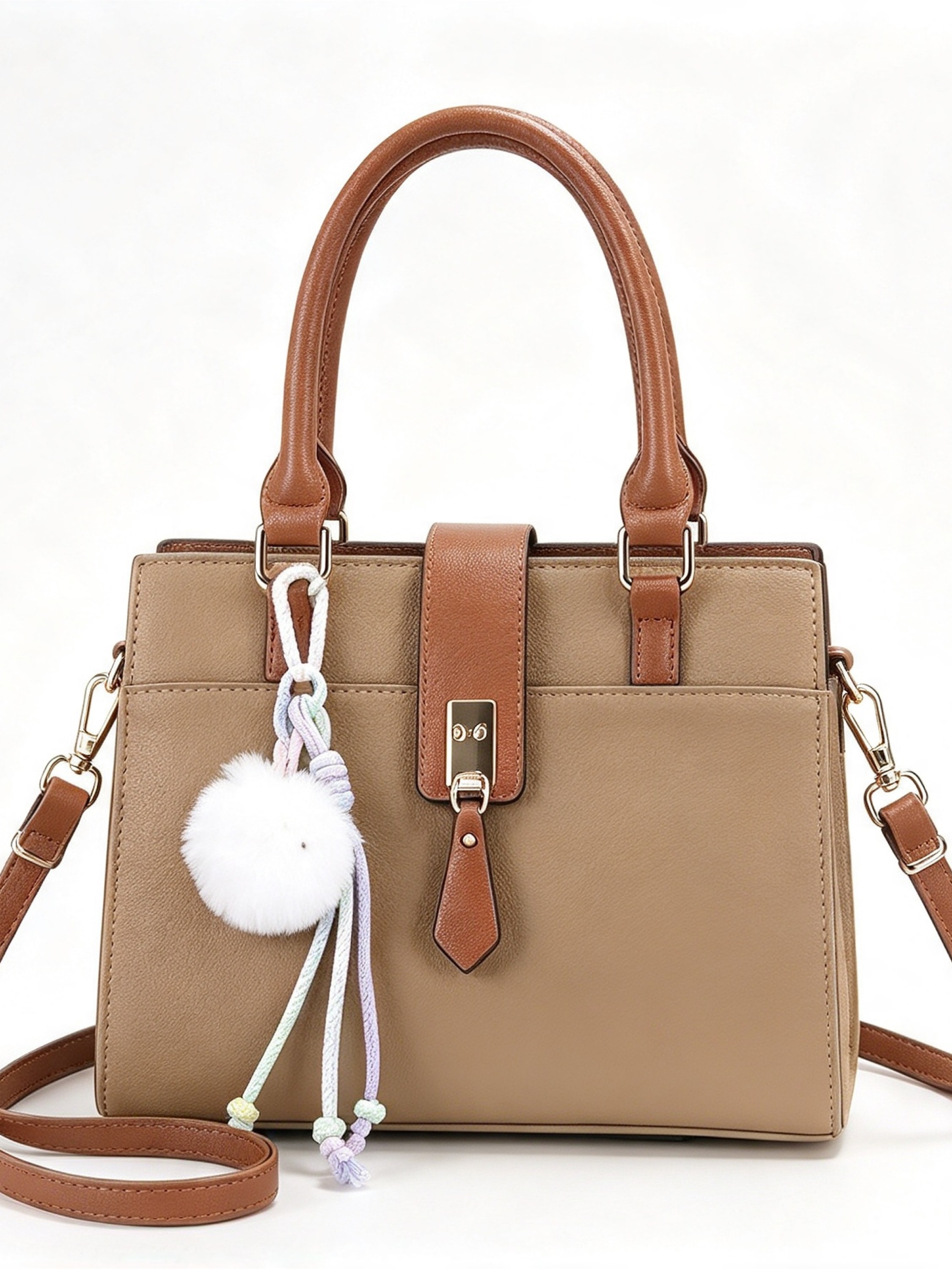 Bolsa feminina com chaveiro 42540