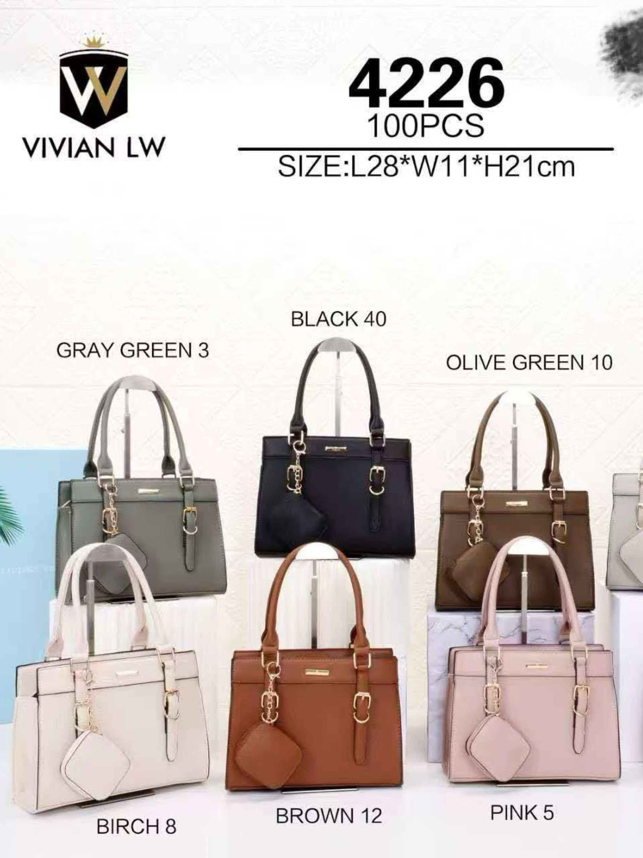 Bolsa feminina com chaveiro 4226