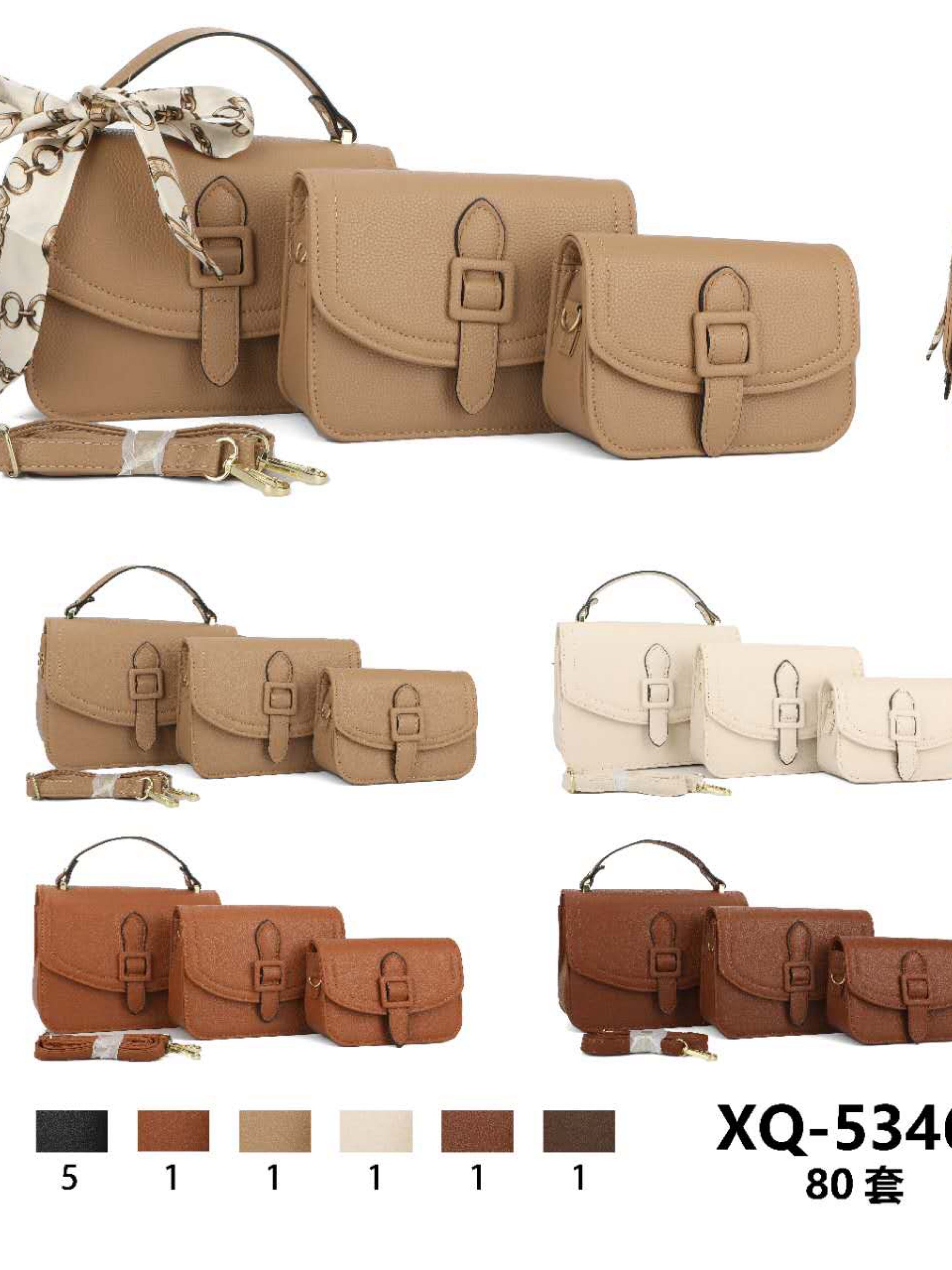 Bolsa feminina kit com 3 pc 5346