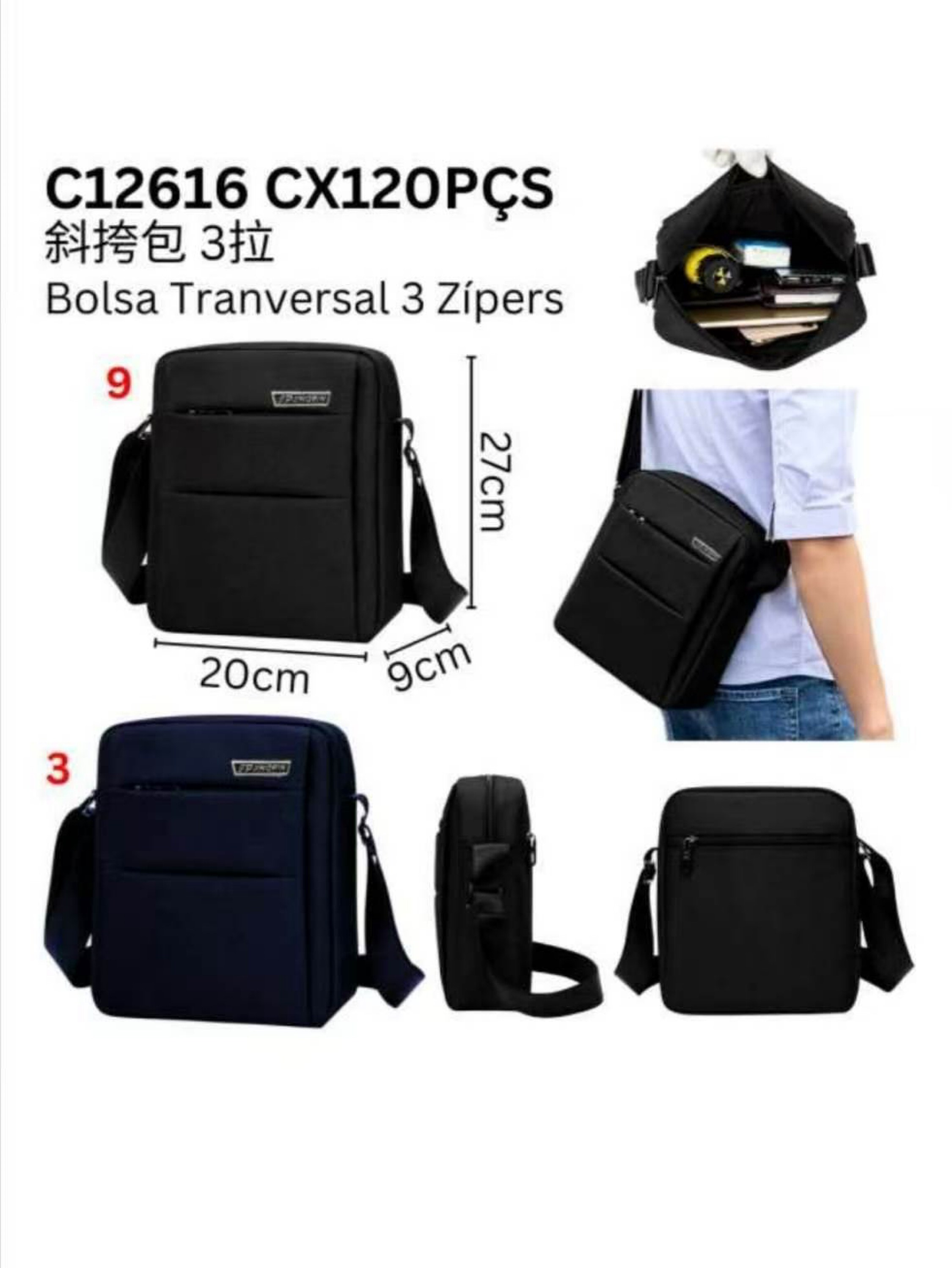 Bolsa 3zipers