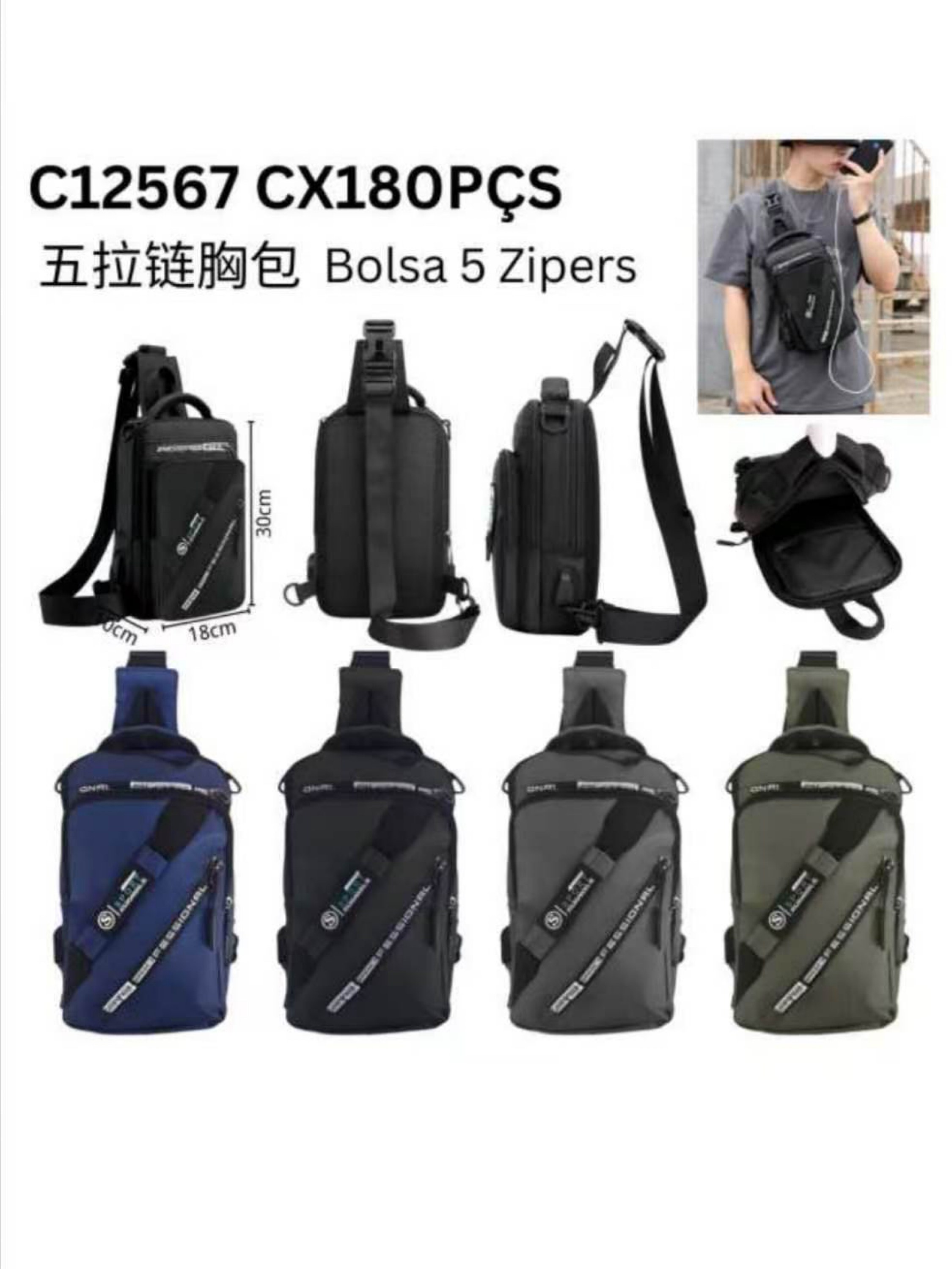 bolsa 5zipers