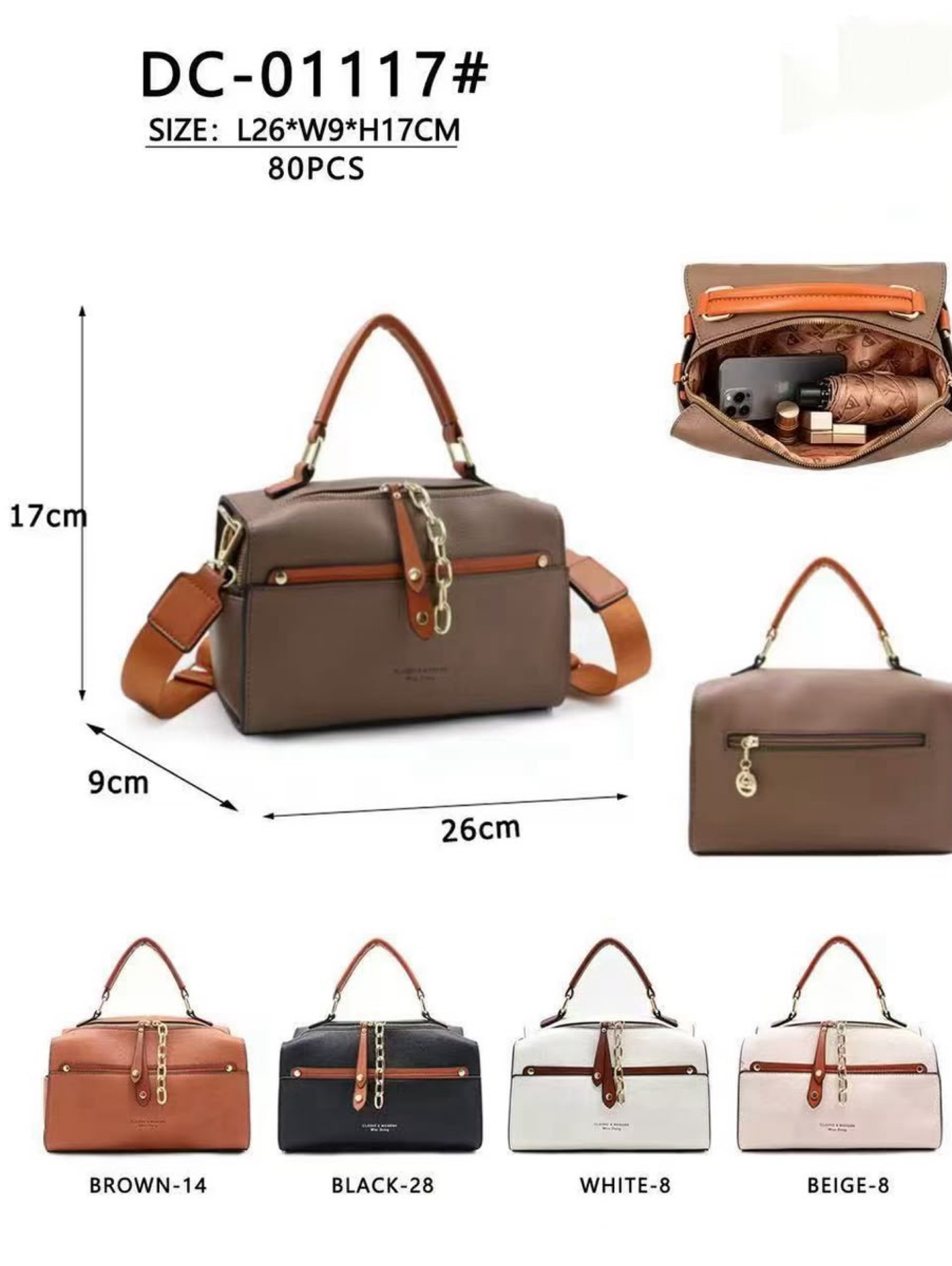 Bolsas transversal baú