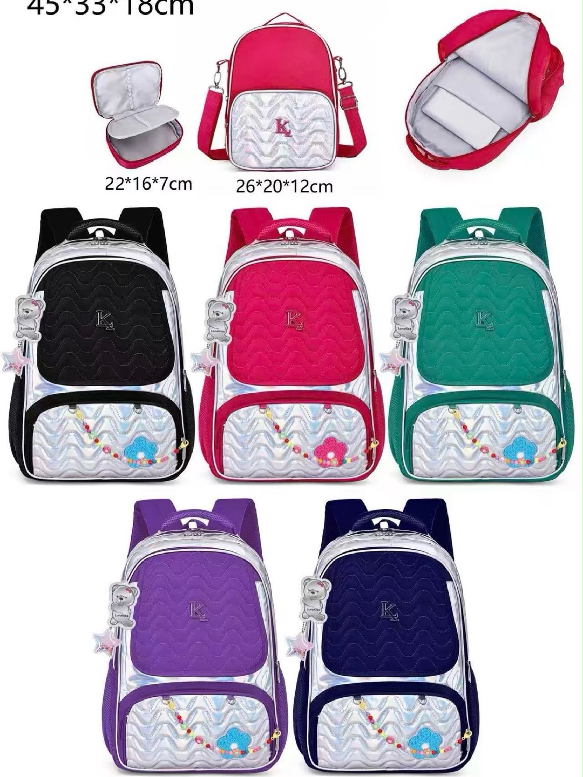 Mochila kit 3 peças