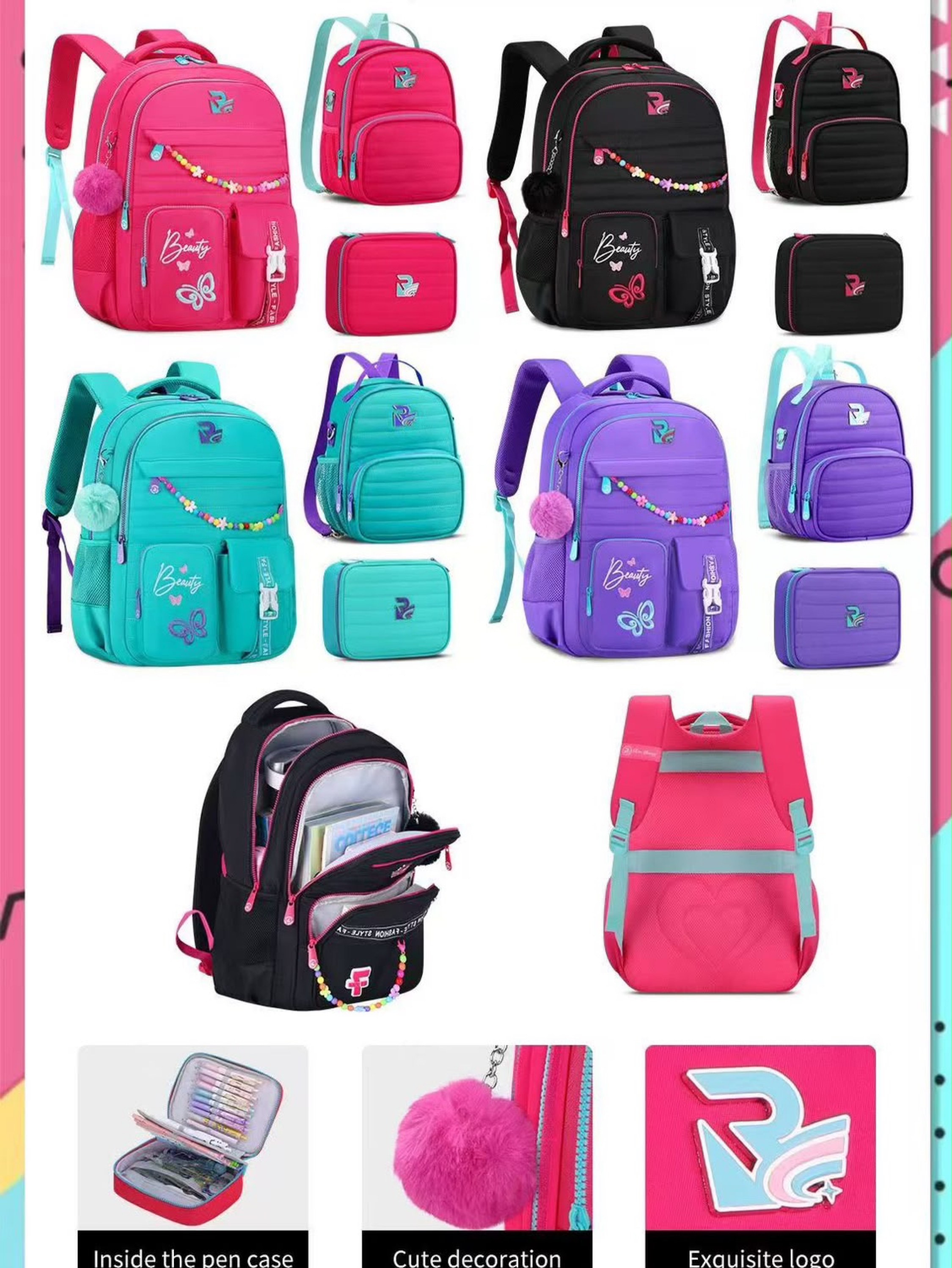 Mochila kit 3 peças