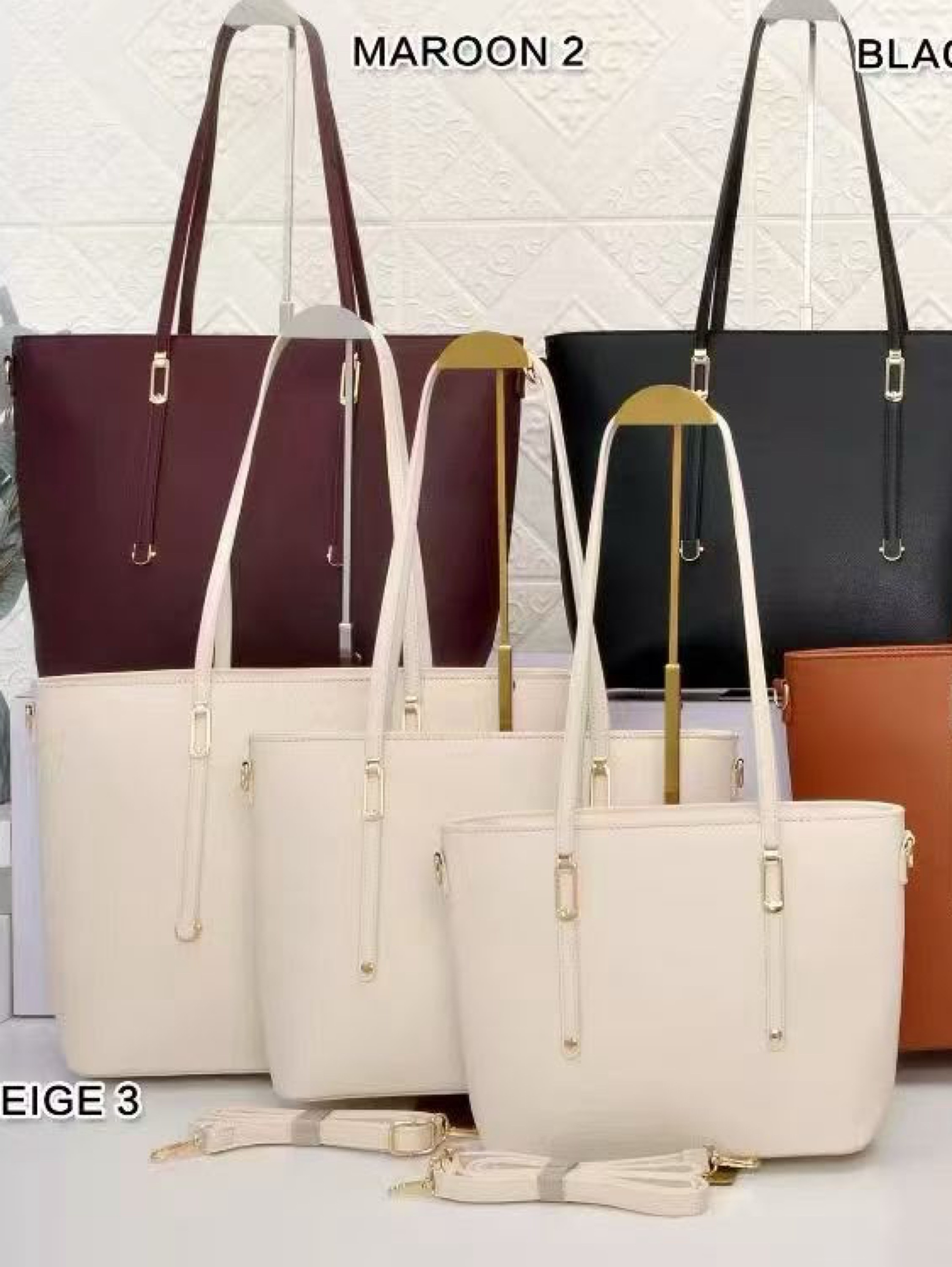 Bolsa  de ombro kit 3 peças