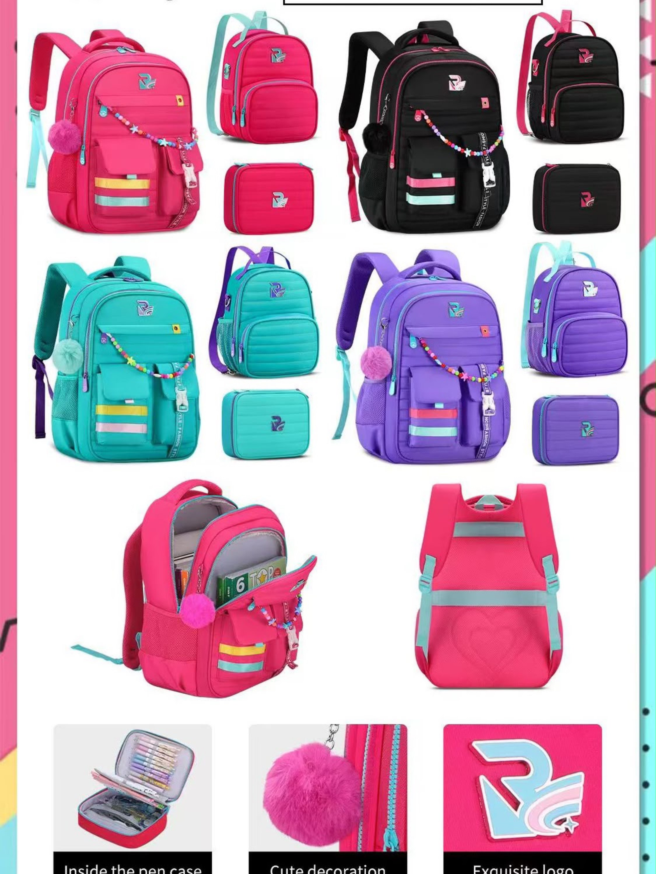 Mochila kit 3 peças