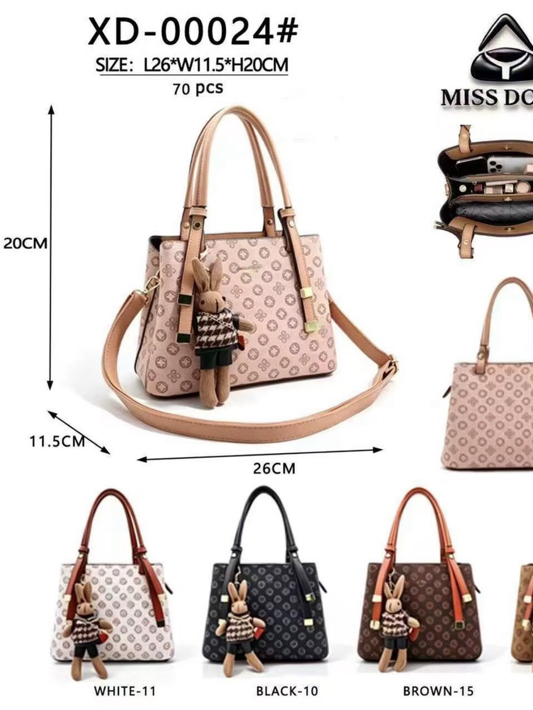 Bolsas transversal estampado