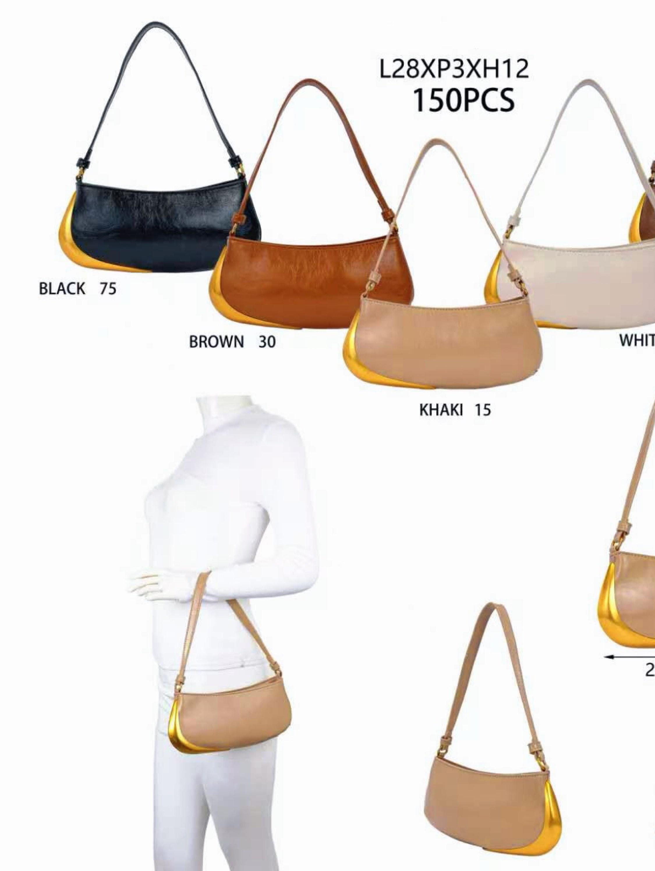 Bolsa de ombro baguete