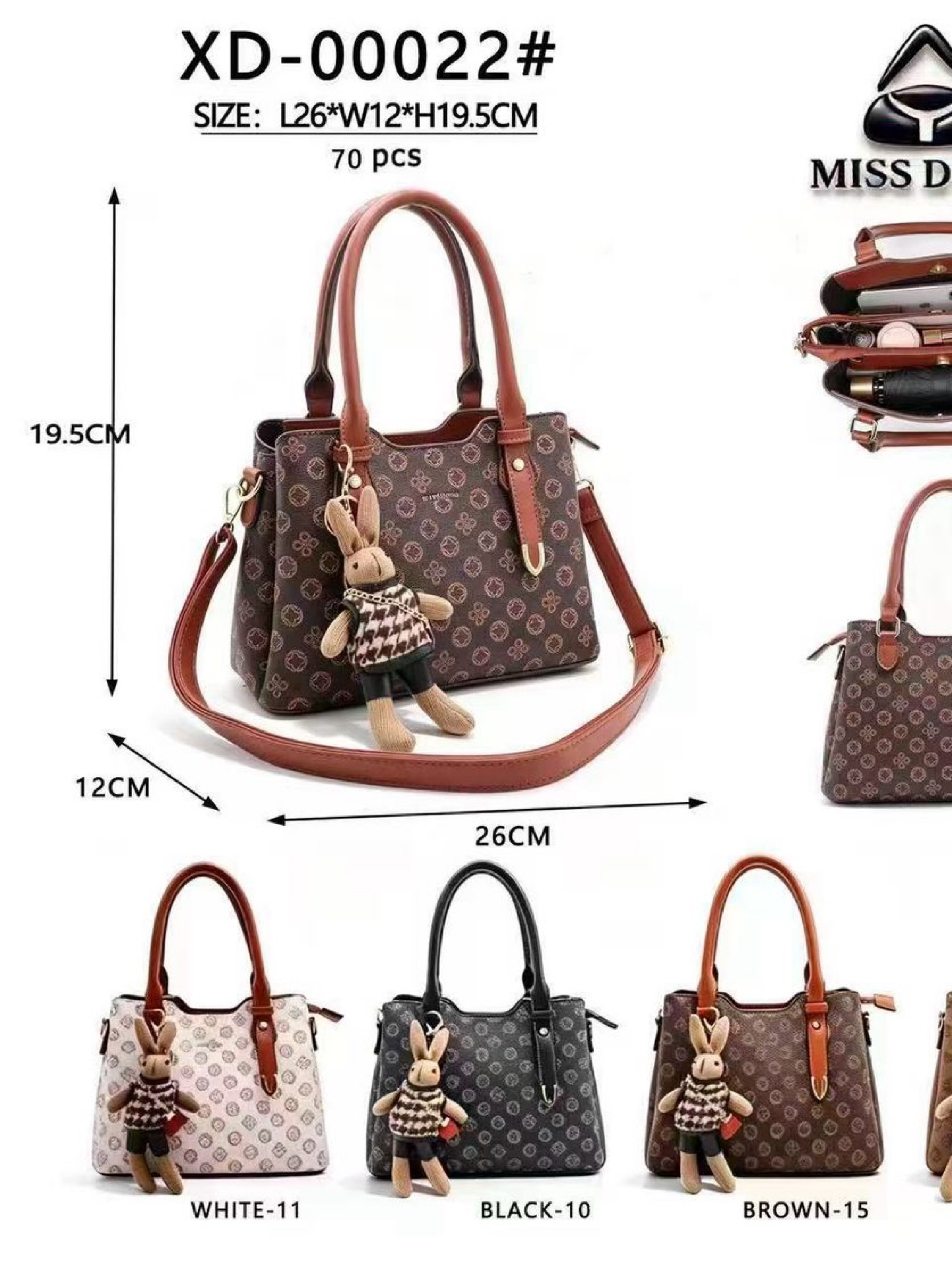 Bolsas estampadas de hombro e transversal