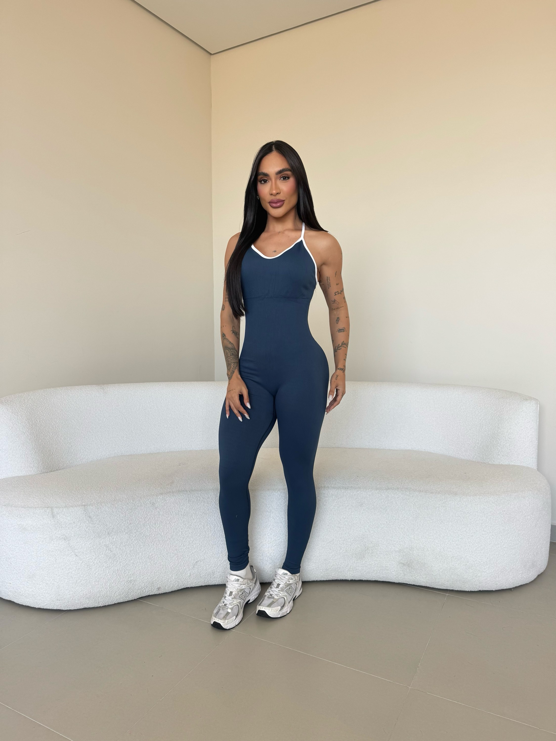 Macacão fitness feminino poliamida premium