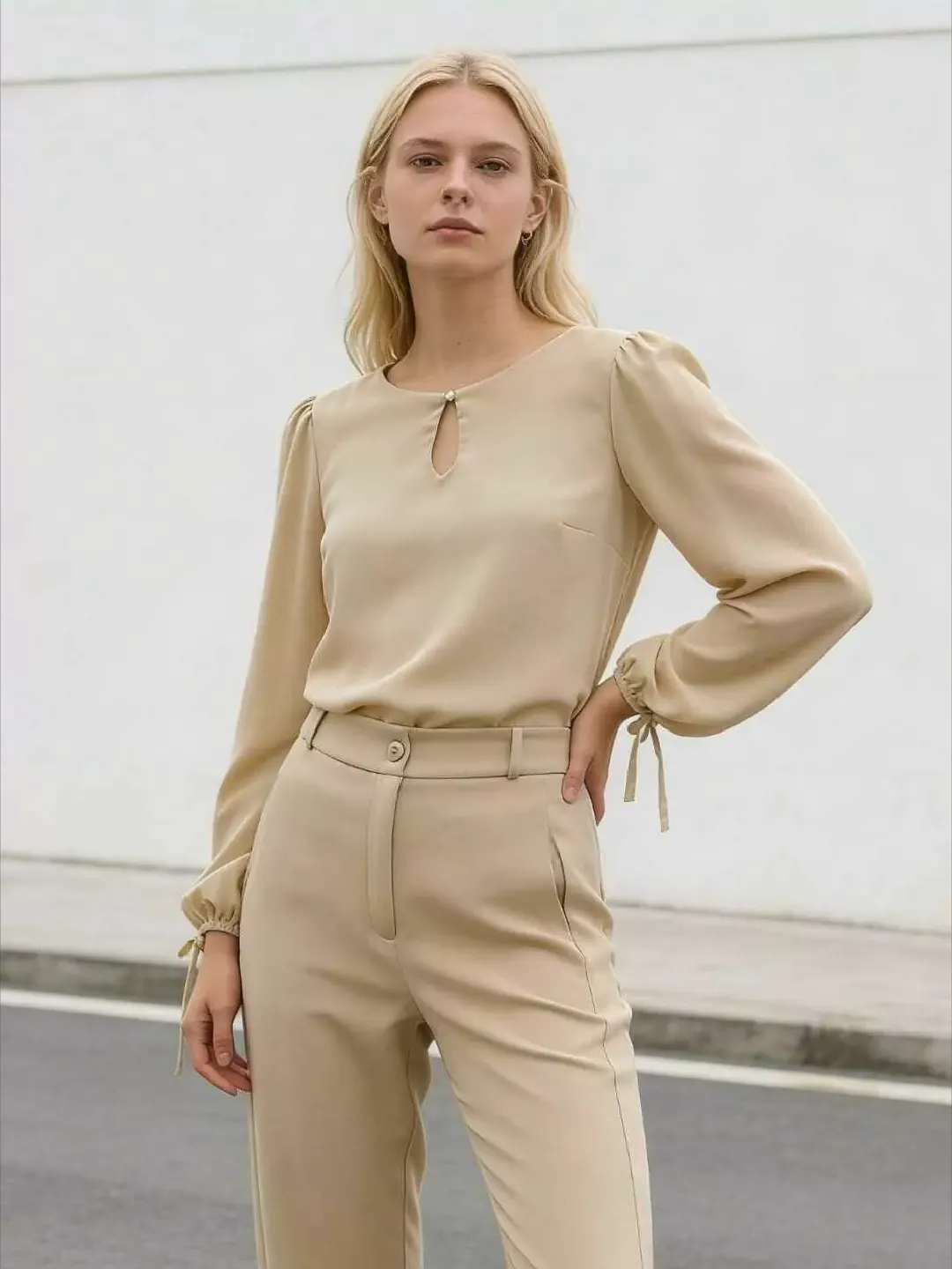 Blusa manga longa c/amarração 1209