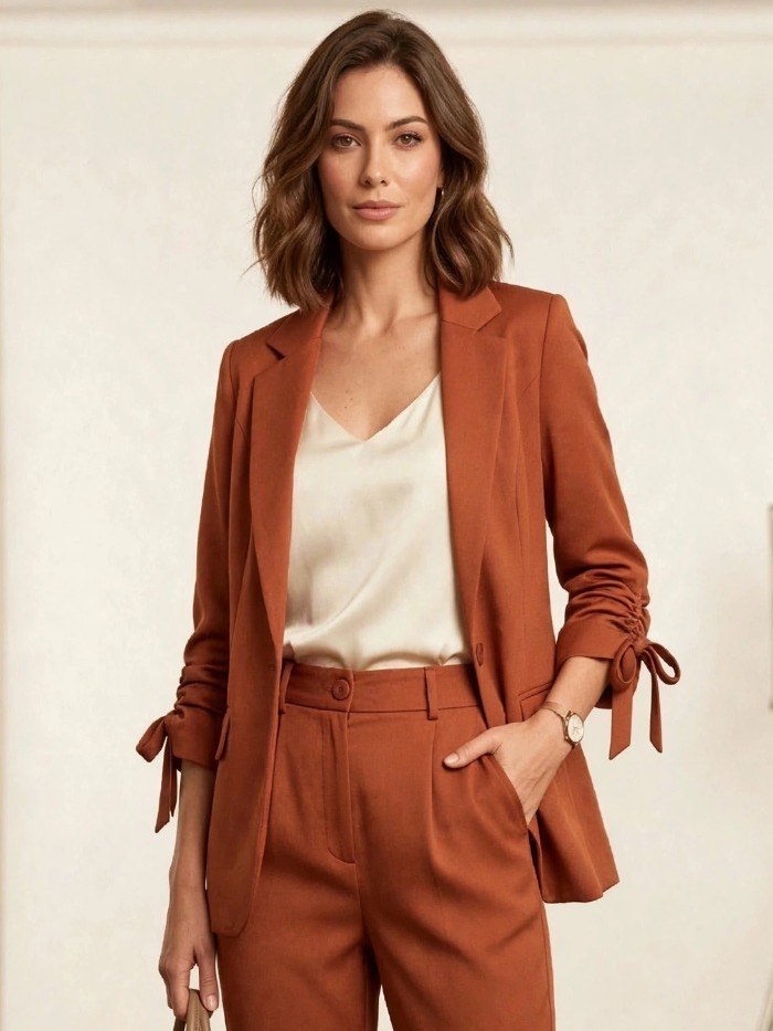 Blazer forrado c/cordão ajustável 644