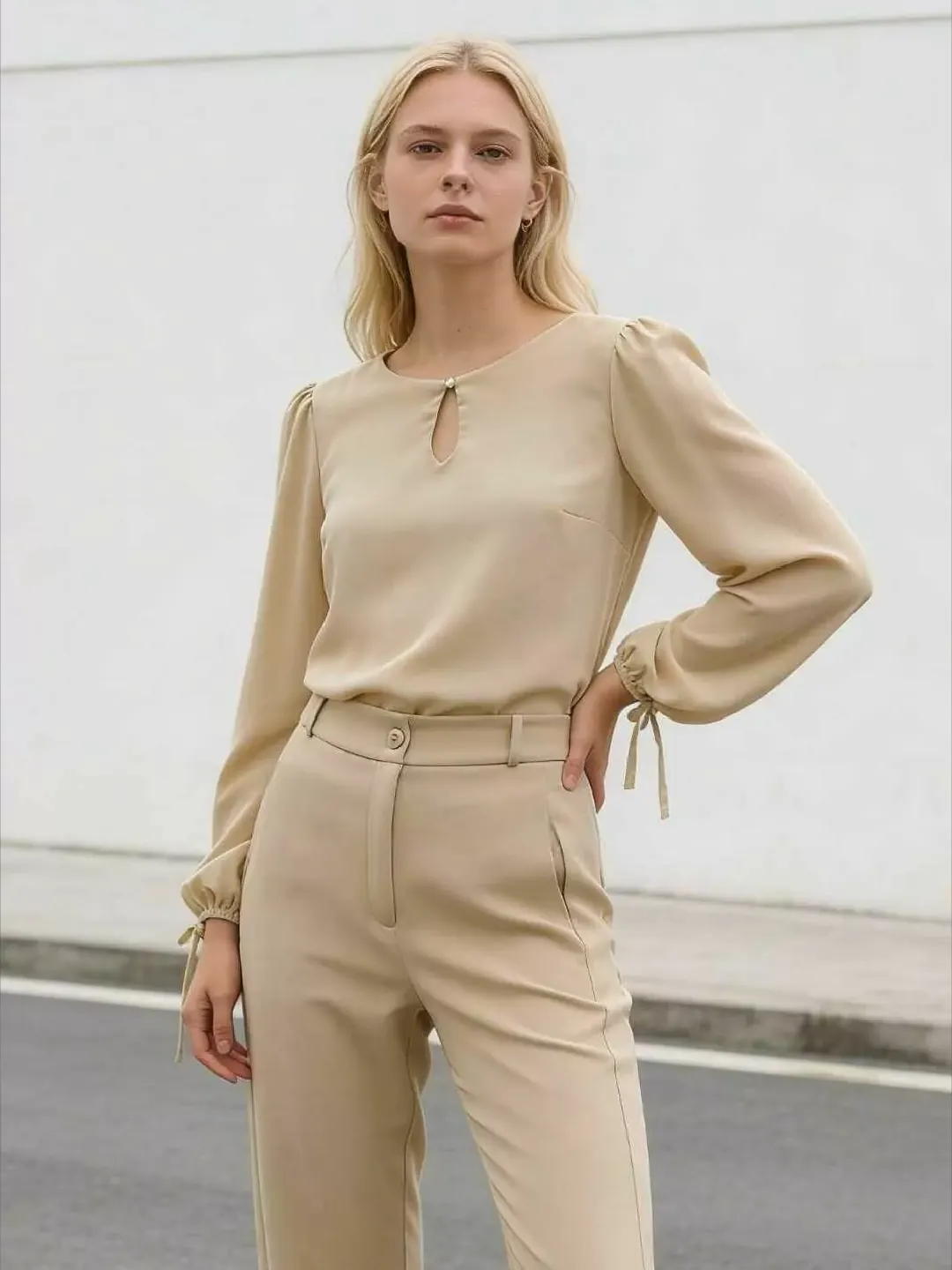 Blusa manga longa c/amarração 1209