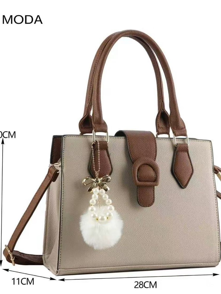 Bolsa média com fecho na frente. Cód. 4173