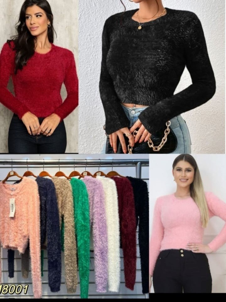 Blusa Manga Longa Pelinho