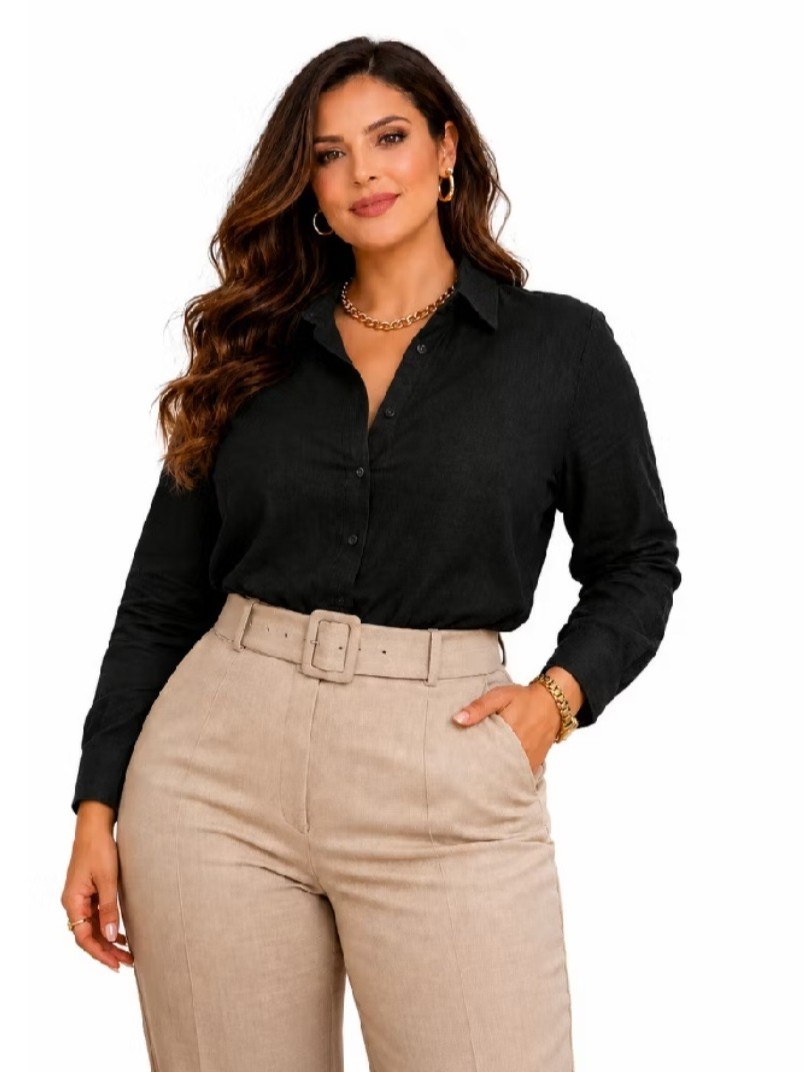 Camisa Linho Plus Size