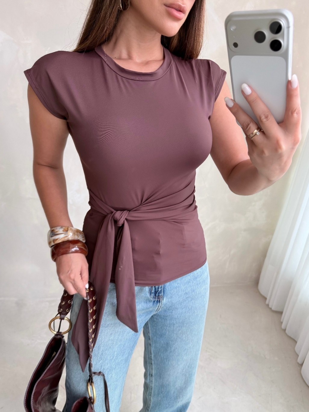 Blusa Manga Japonesa Em Poliamida