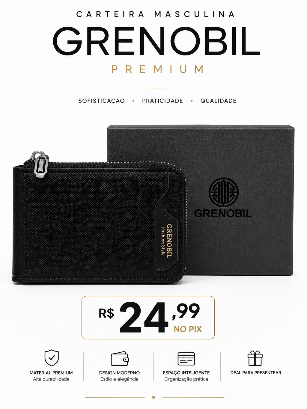 Carteira Masculina Grenobil Linha Premium