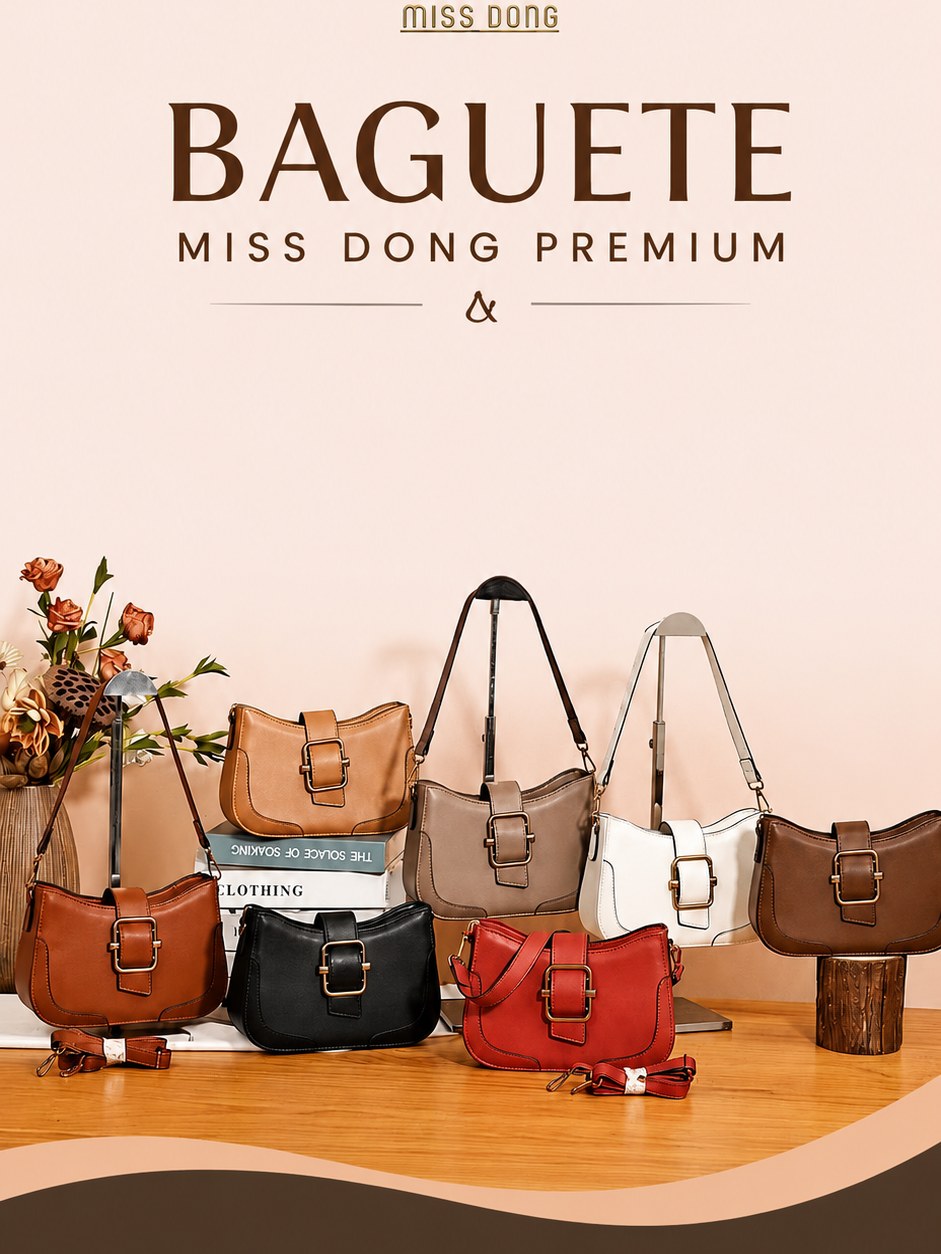 Bolsa Feminina Miss Dong Baguete Premium