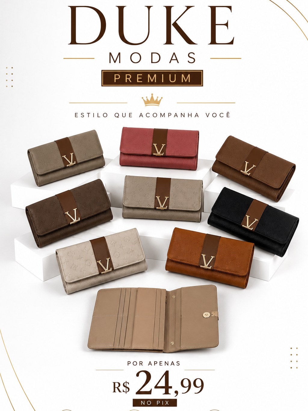 Carteira Feminina Duke Modas Linha Premium