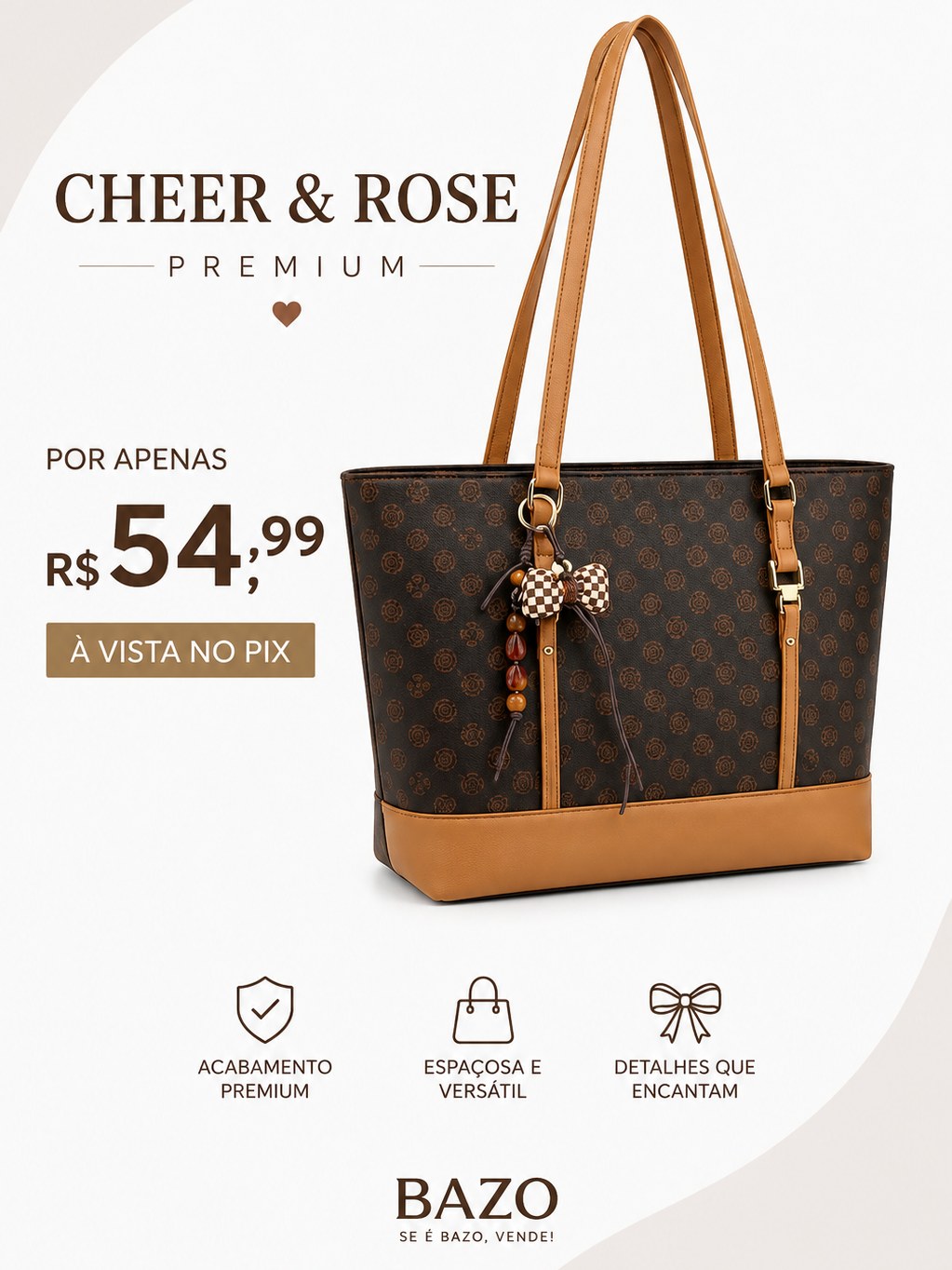 Bolsa Feminina Cheer Rose Premium