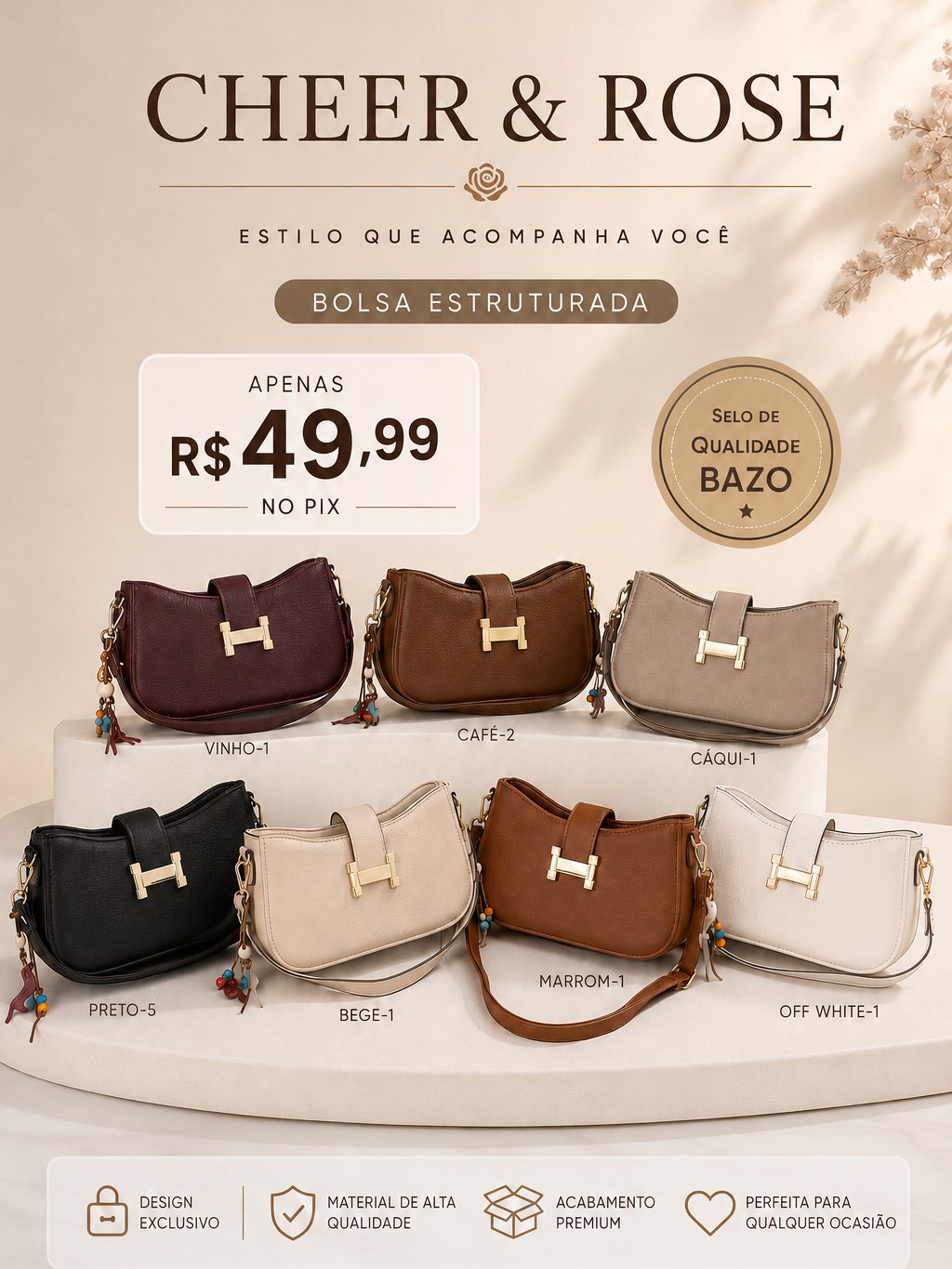 Meia Lua Cheer & Rose Premium N°1