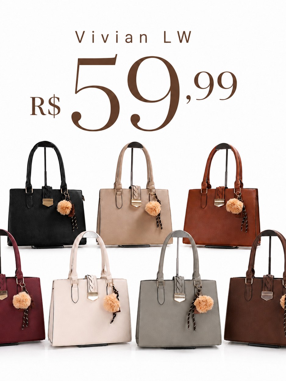 Bolsa Feminina Vivian LW Acompanha Chaveiro
