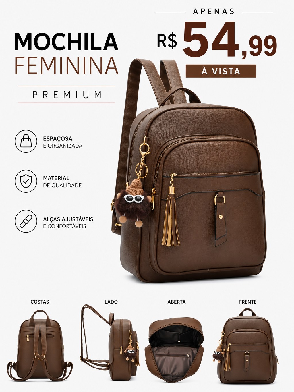 Mochila Femenina Linha Premium