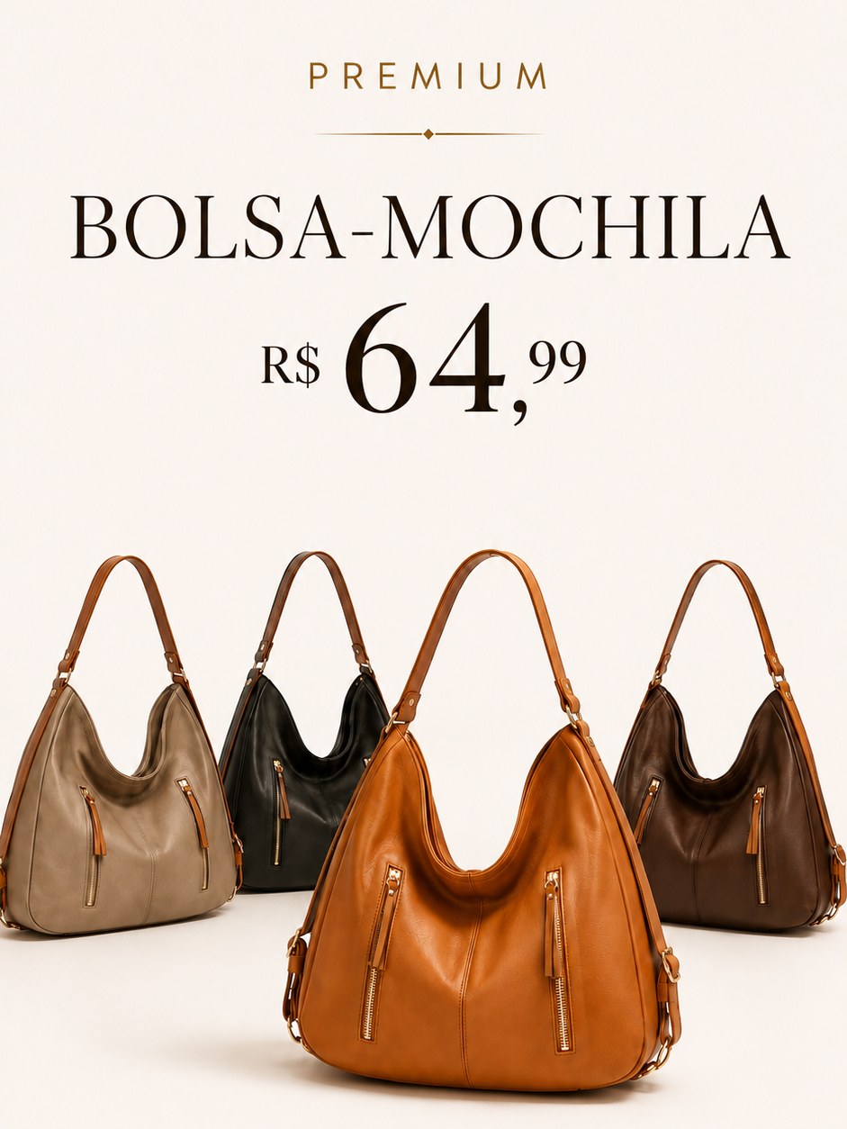 Bolsa-Mochila Feminina Premium