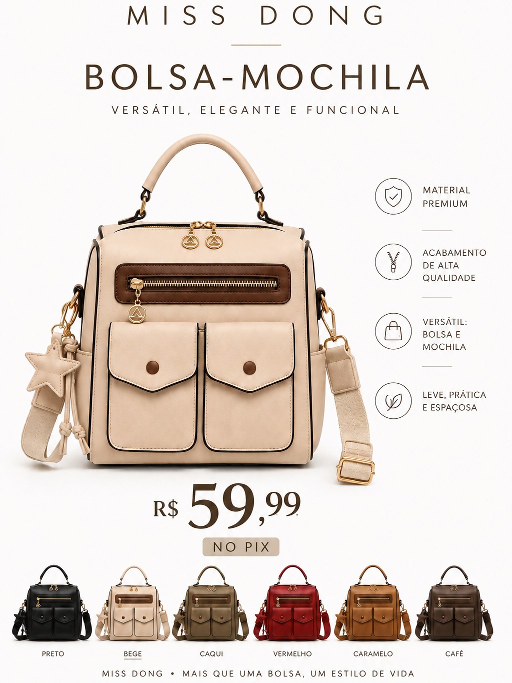 Bolsa-Mochila Miss Dong