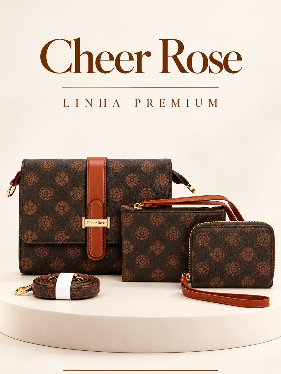 Bolsa Feminina CHEER ROSE 3 em 1