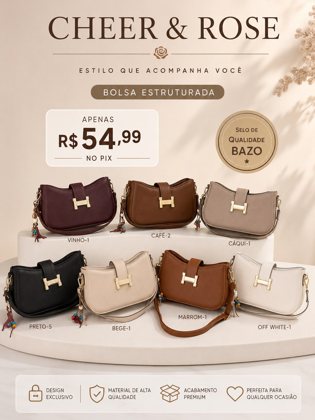 Meia Lua Cheer & Rose Premium N°1