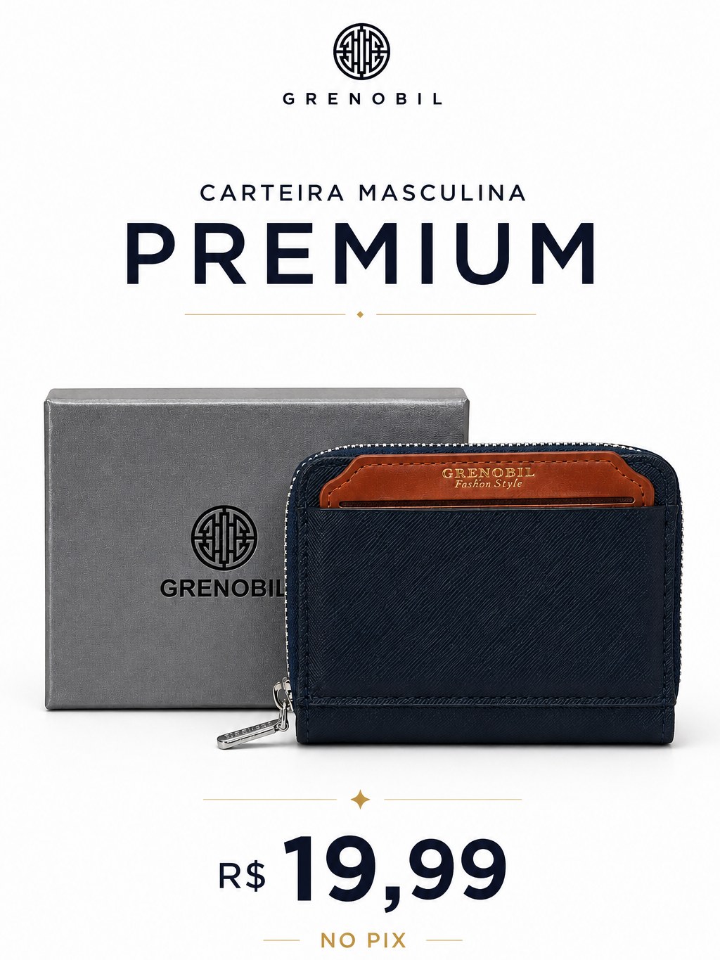 Carteira Masculina Grenobil Linha Premium