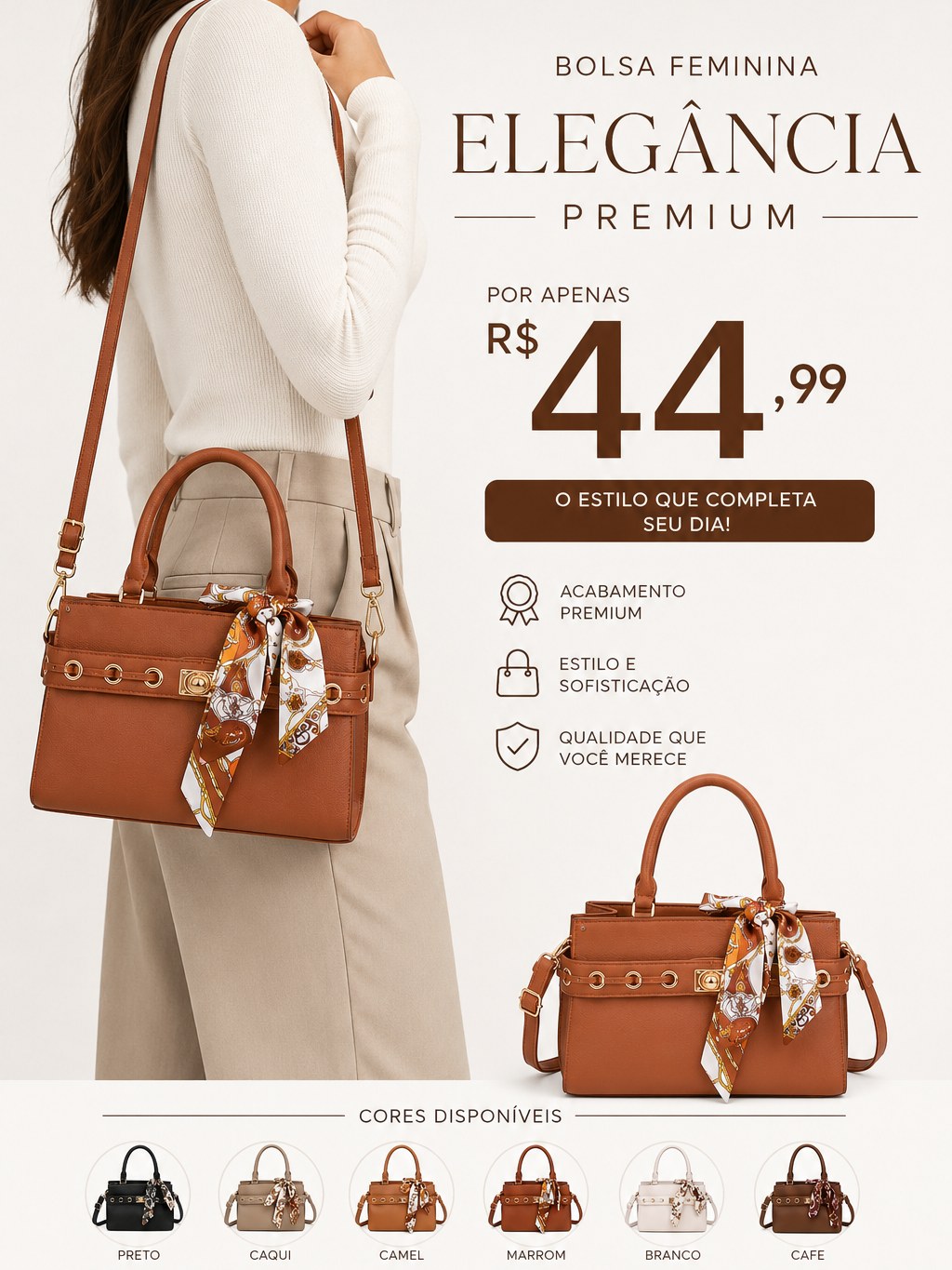 Bolsa Feminina Transversal Premium
