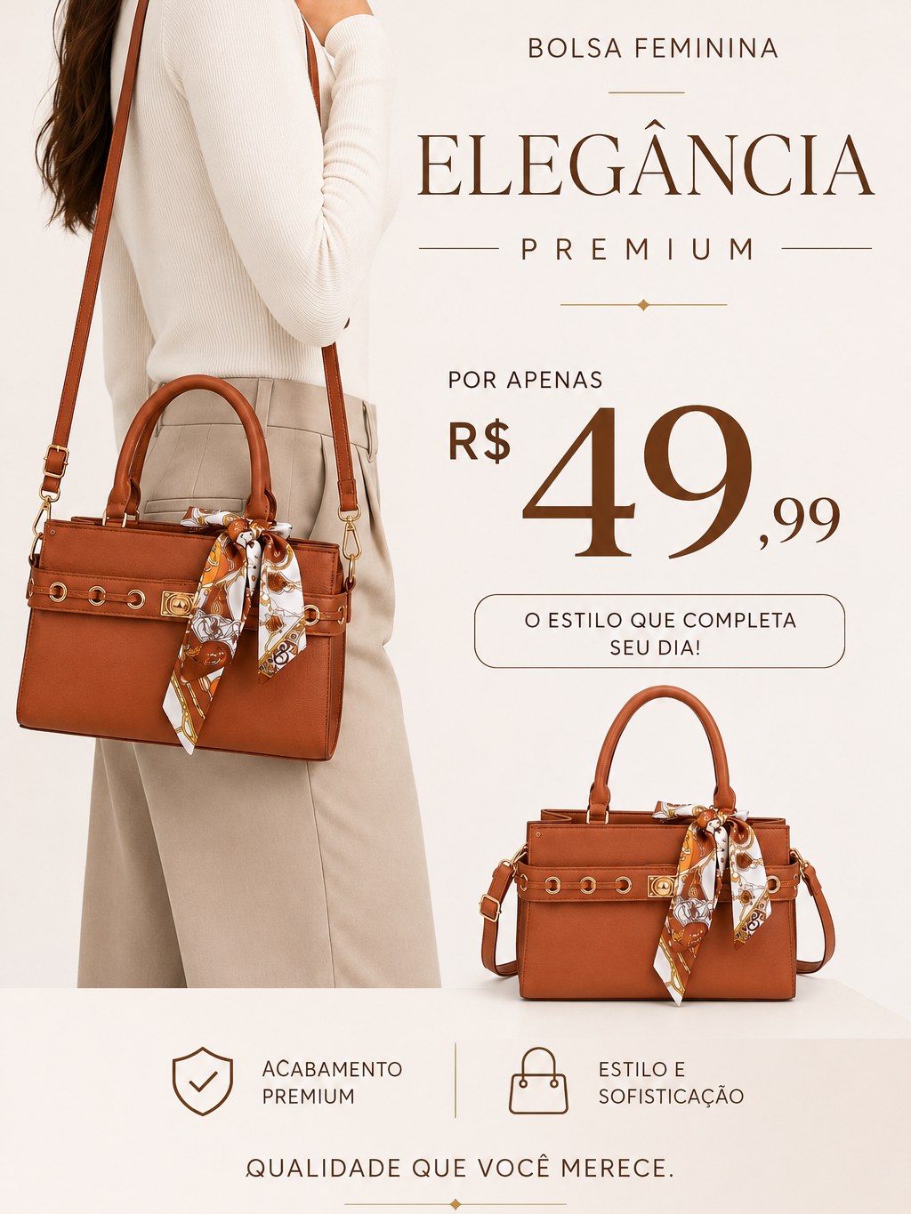 Bolsa Feminina Transversal Premium